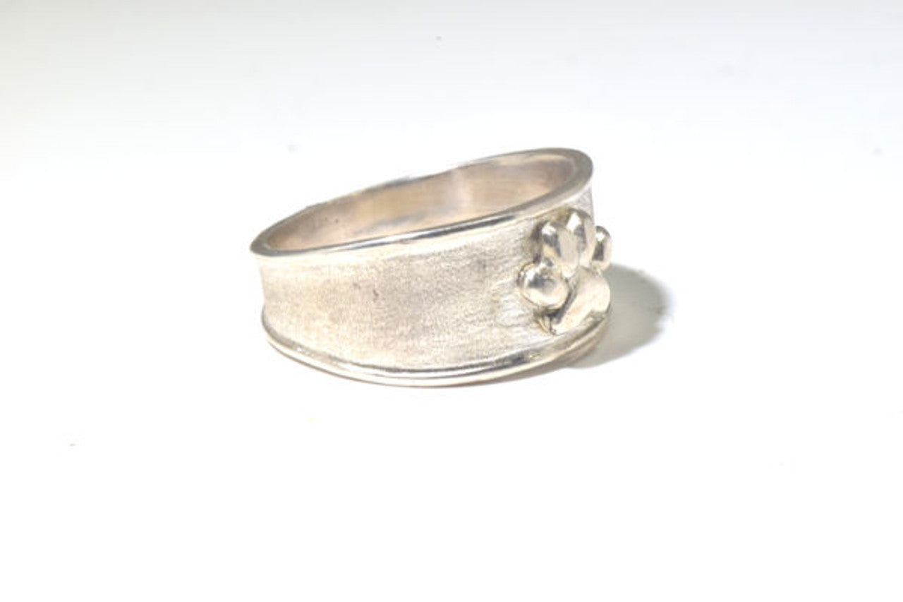 Paw Print Sterling Silver Ring