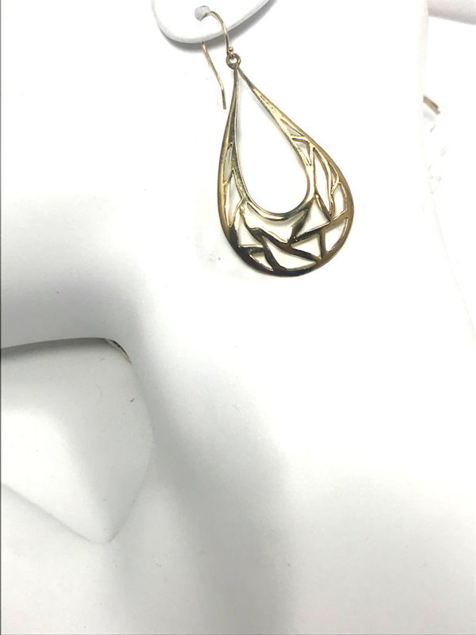 Pear Cut Out 14k Dangles