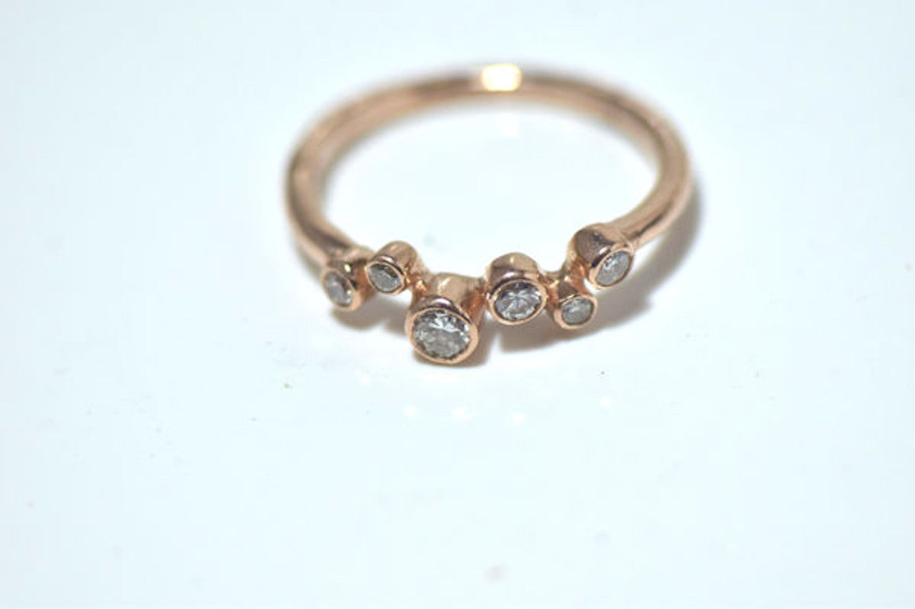 Diamond Pebble Rose Gold Band