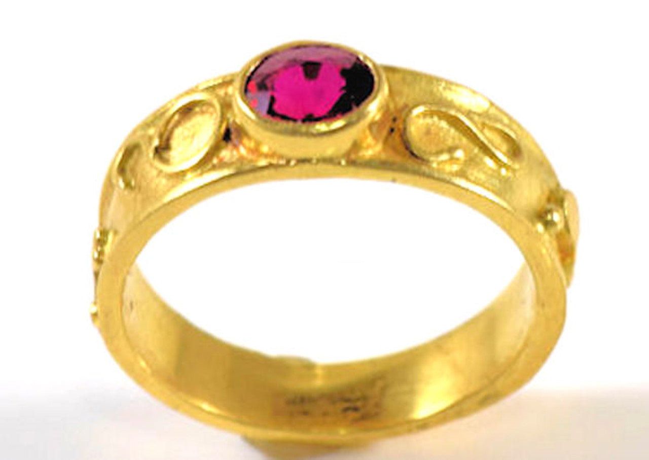 Ruby Swirl 18K Gold Ring