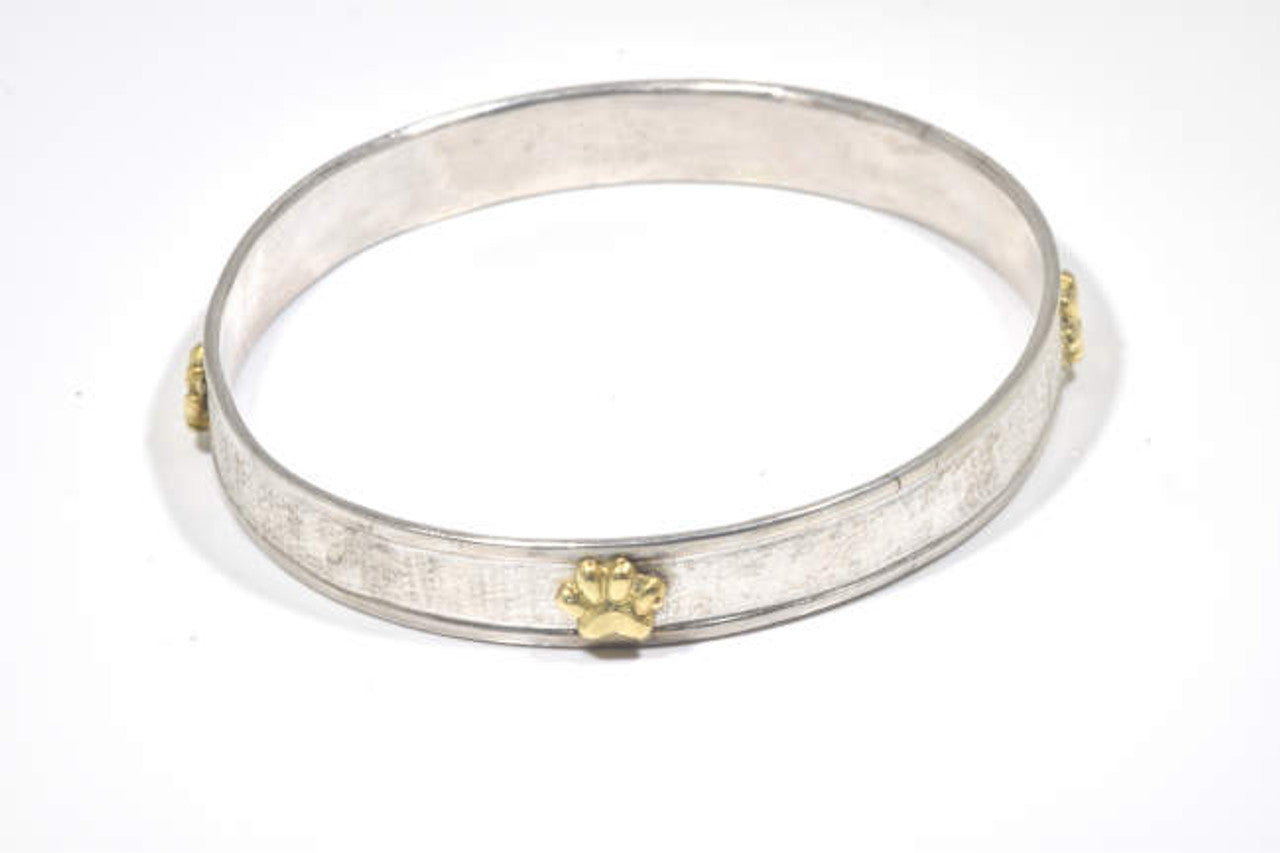 Paw Two Tone Bangle