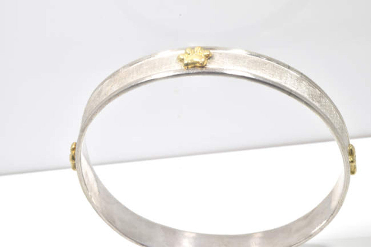 Paw Two Tone Bangle