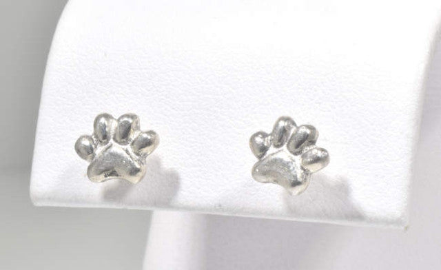 Paw Sterling Silver Studs
