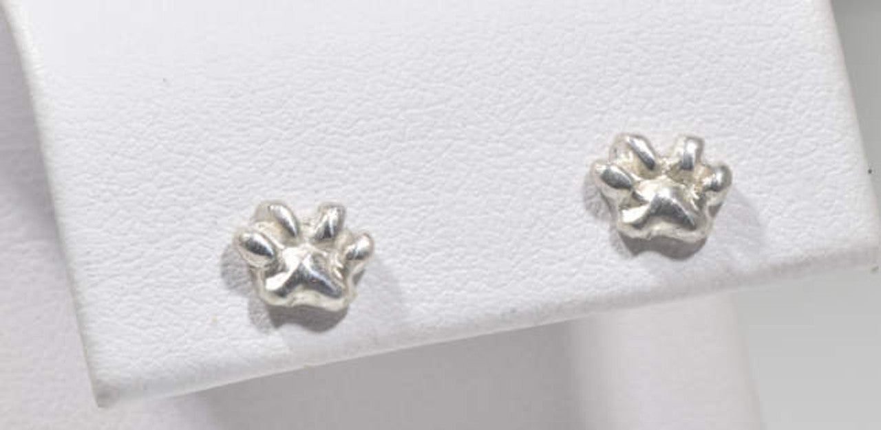 Paw Small Silver Studs