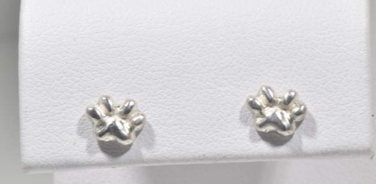 Paw Small Silver Studs