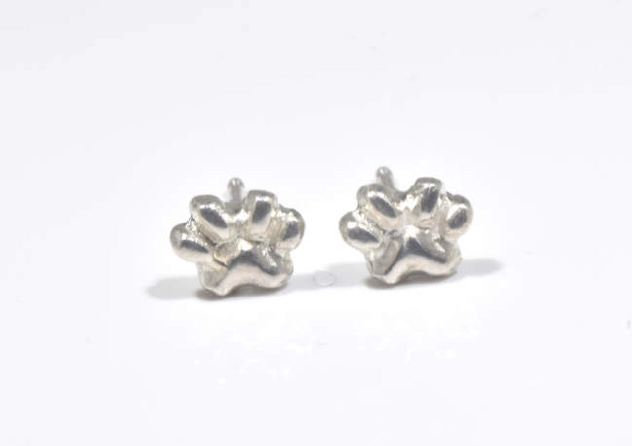 Paw Small Silver Studs