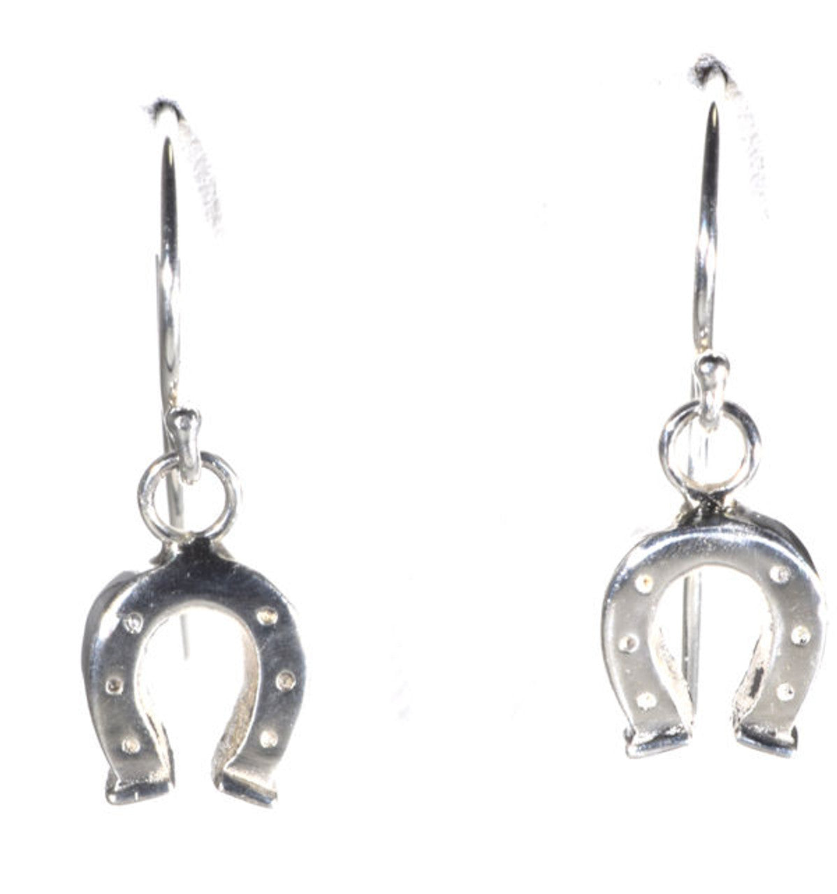 Horseshoe Silver Dangles