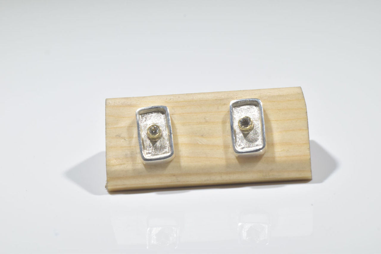 Diamond Two Tone Studs