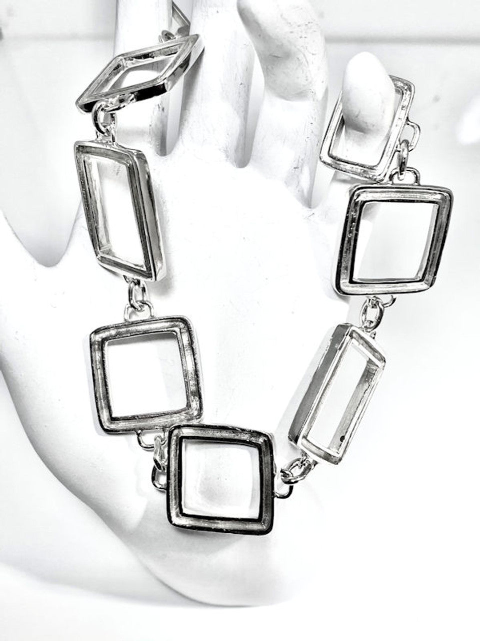 Square Link Silver Bracelet