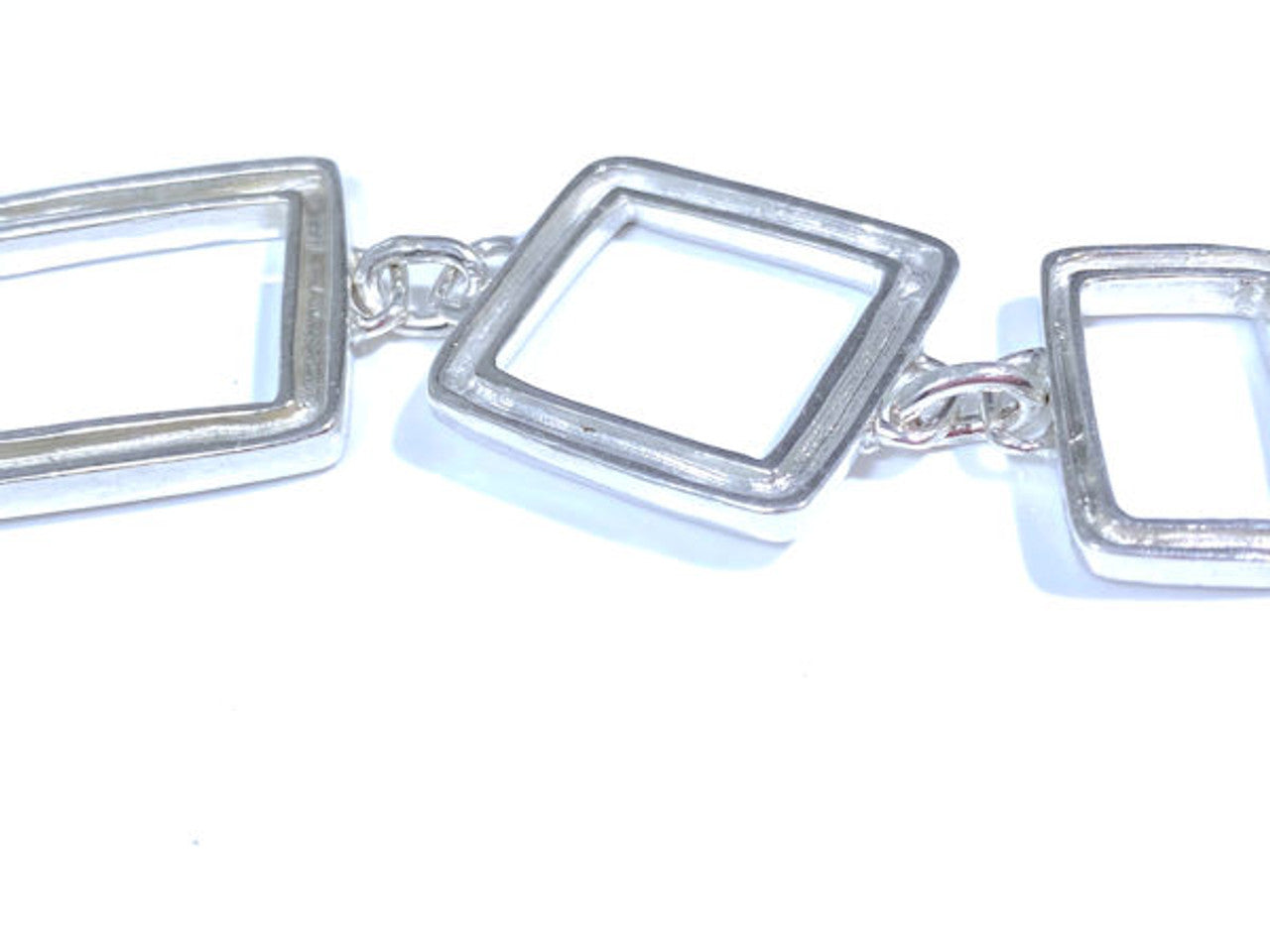 Square Link Silver Bracelet