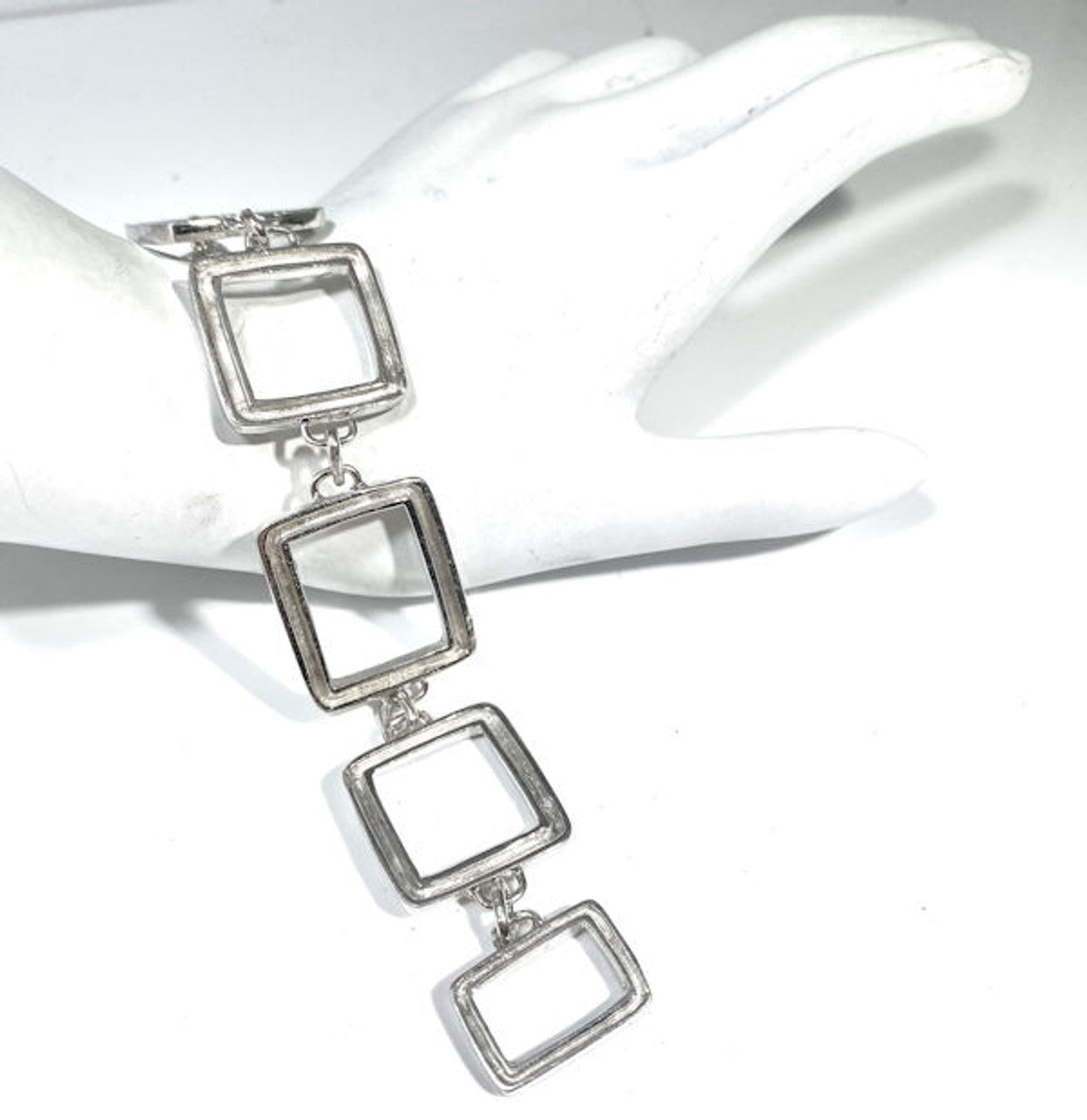 Square Link Silver Bracelet