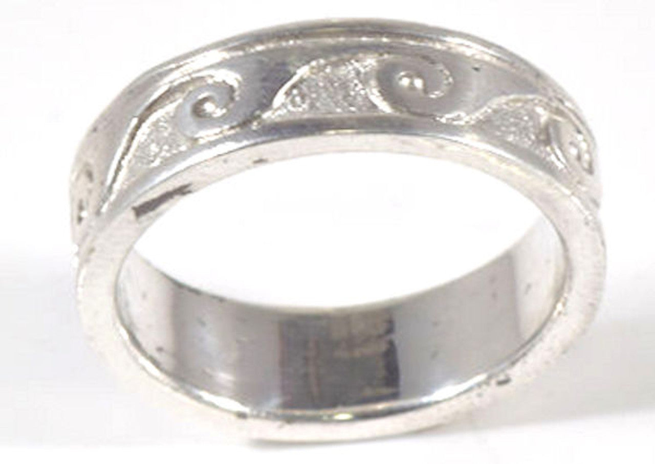 Wave Sterling Silver Band