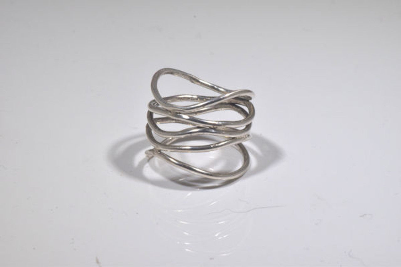 Open Five Wire Sterling Ring