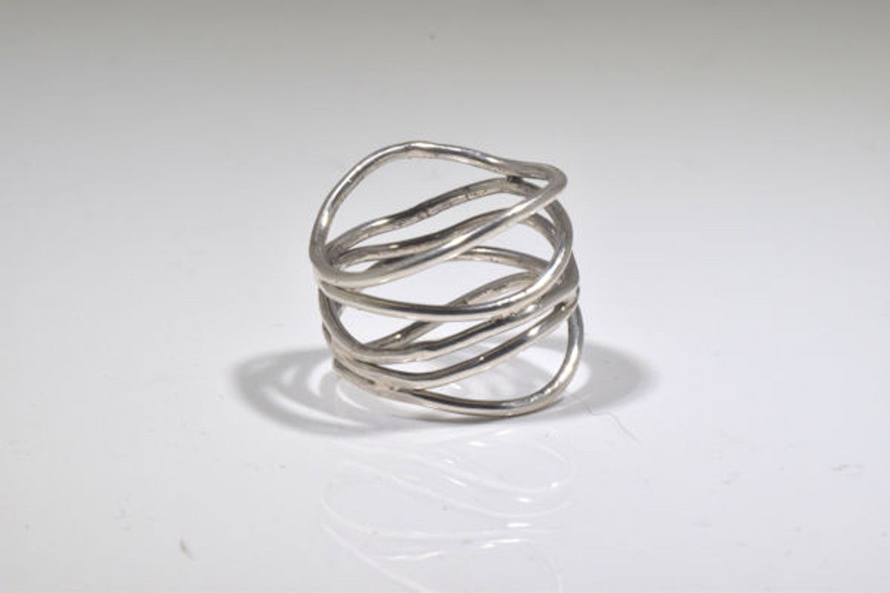 Open Five Wire Sterling Ring
