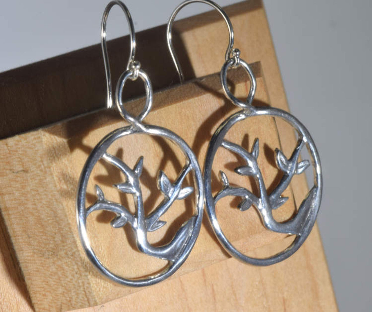 Tree of Life 2 Silver Dangle Earrings