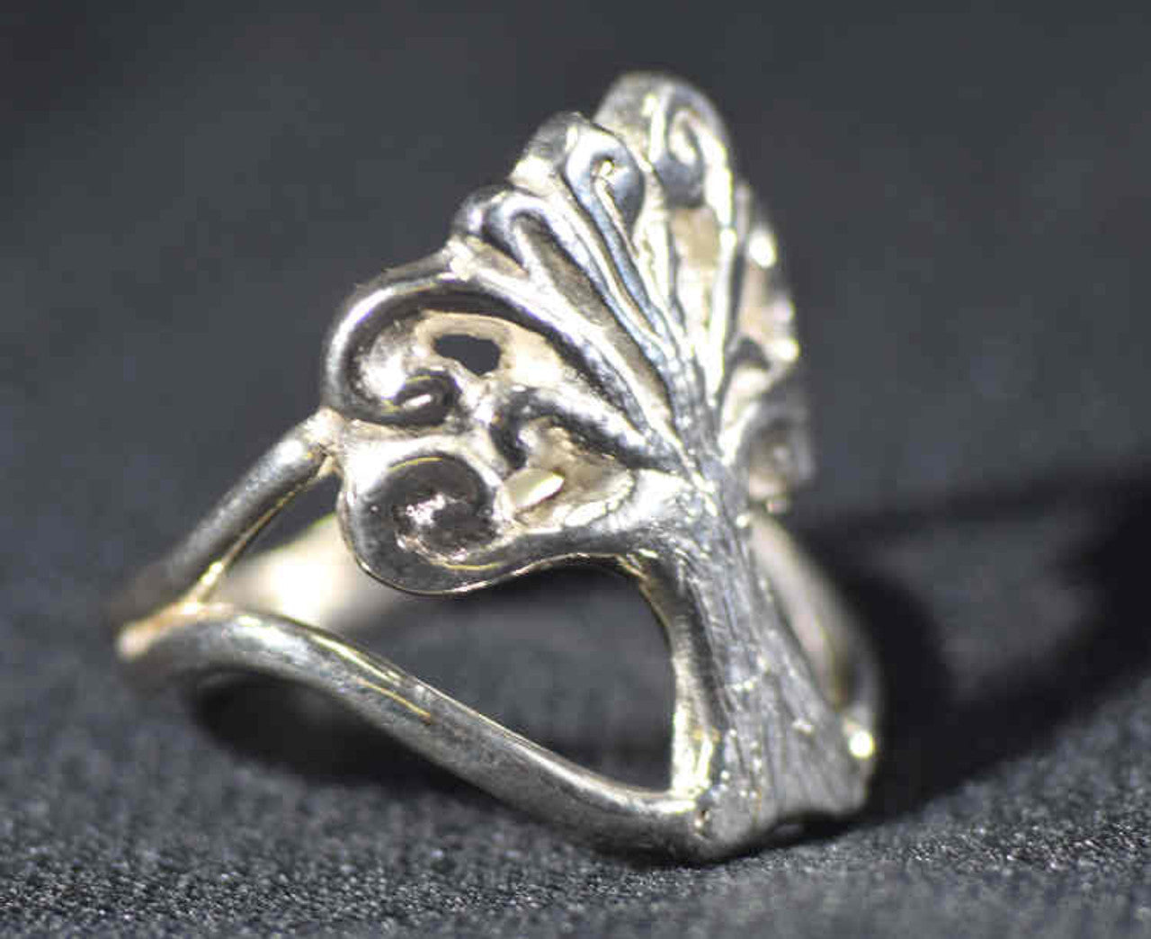 Spiral Tree of Life Silver Ring