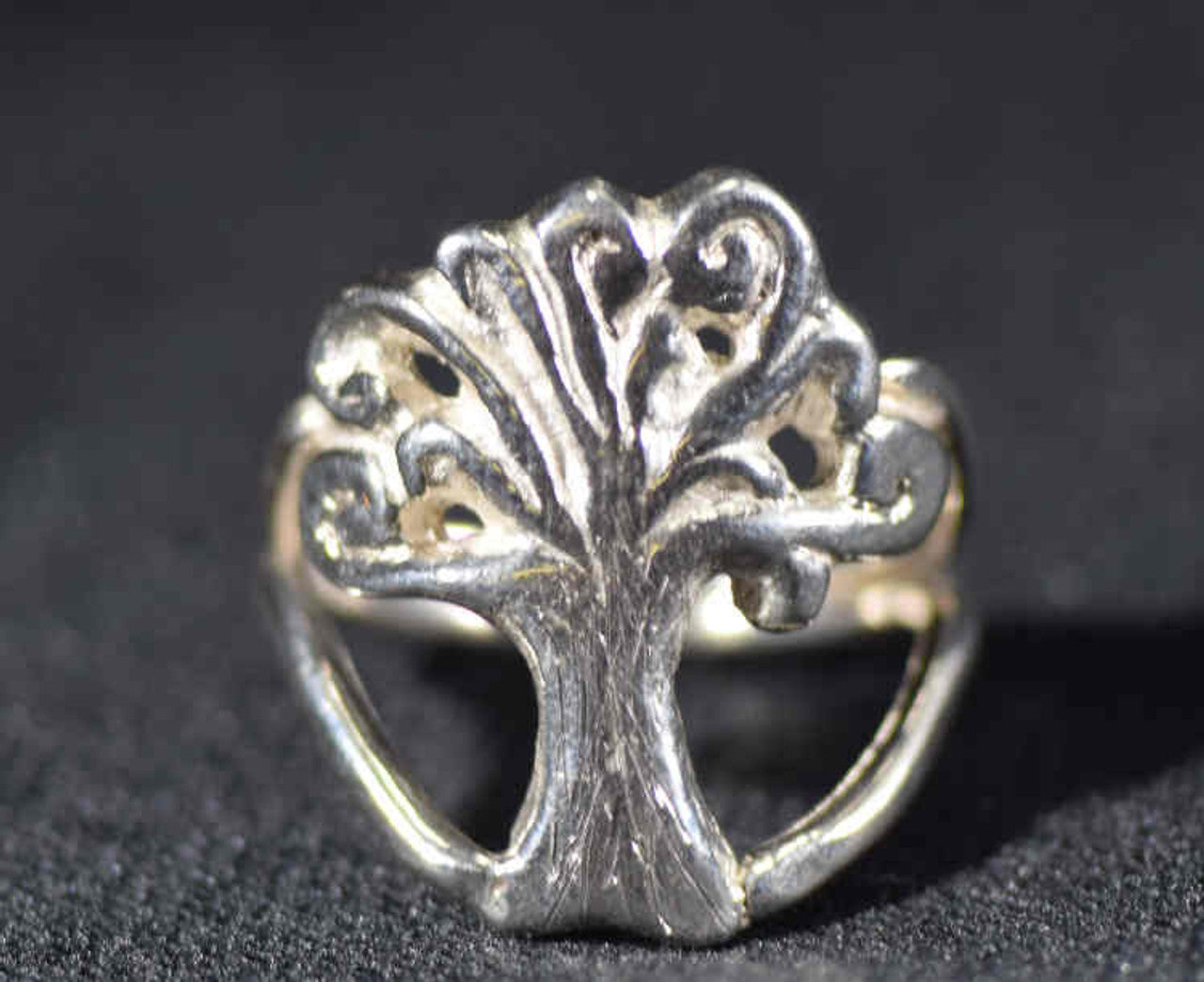 Spiral Tree of Life Silver Ring