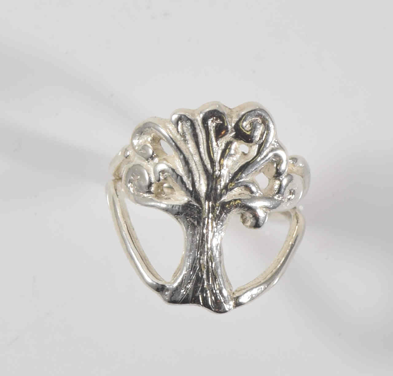Spiral Tree of Life Silver Ring
