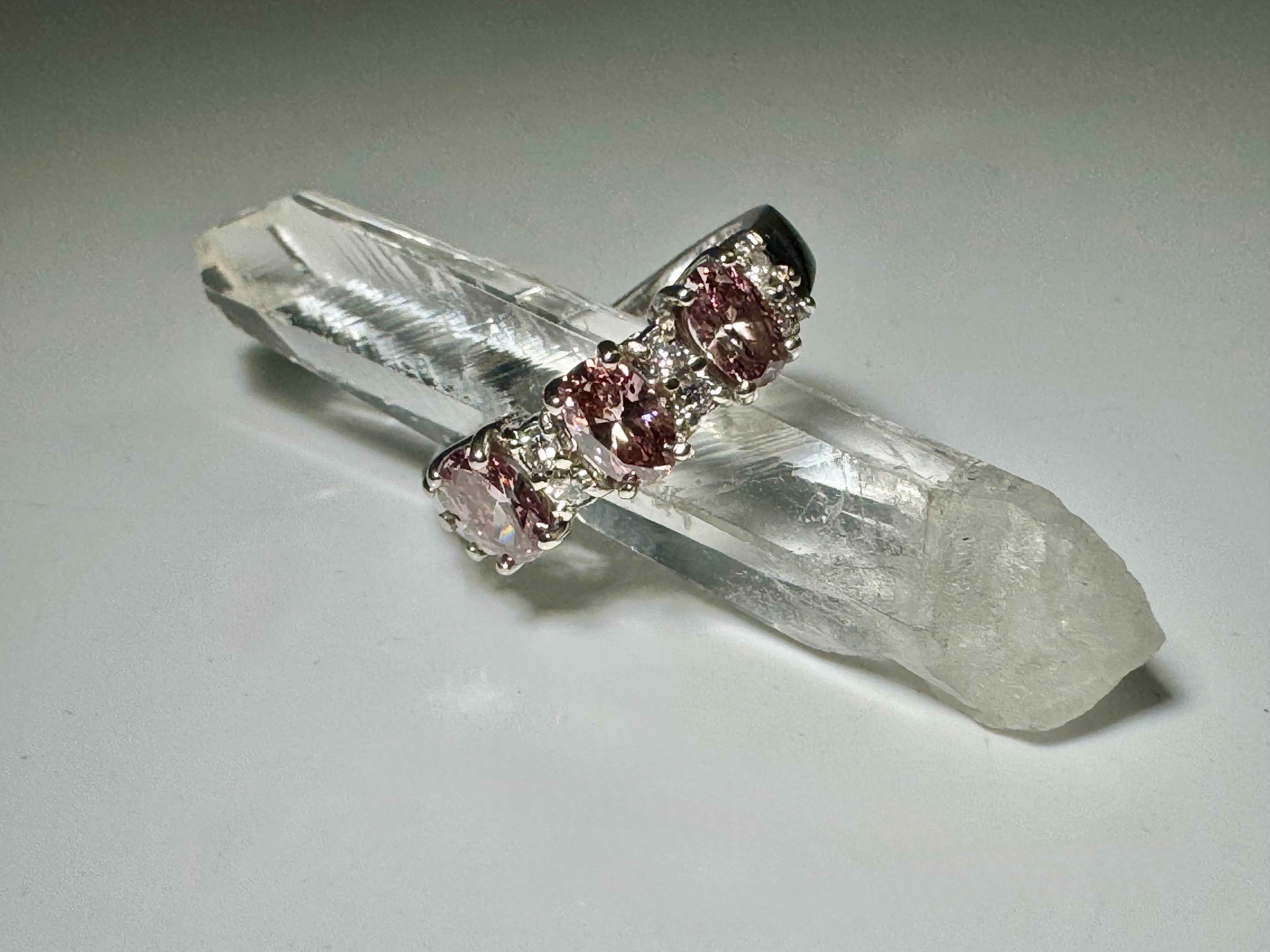 Pink Diamond White 14k Ring