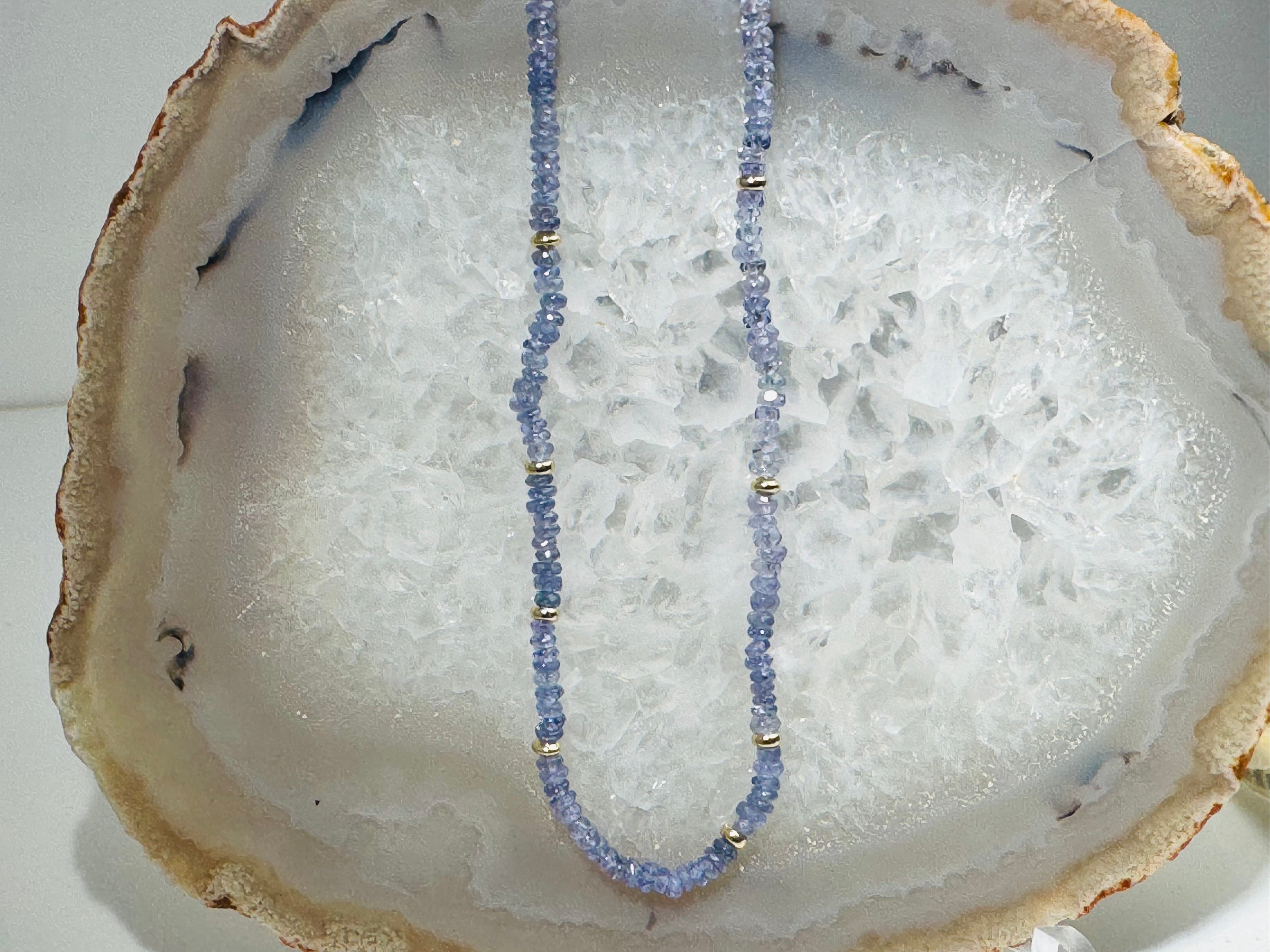 Tanzanite Bead 14k Necklace