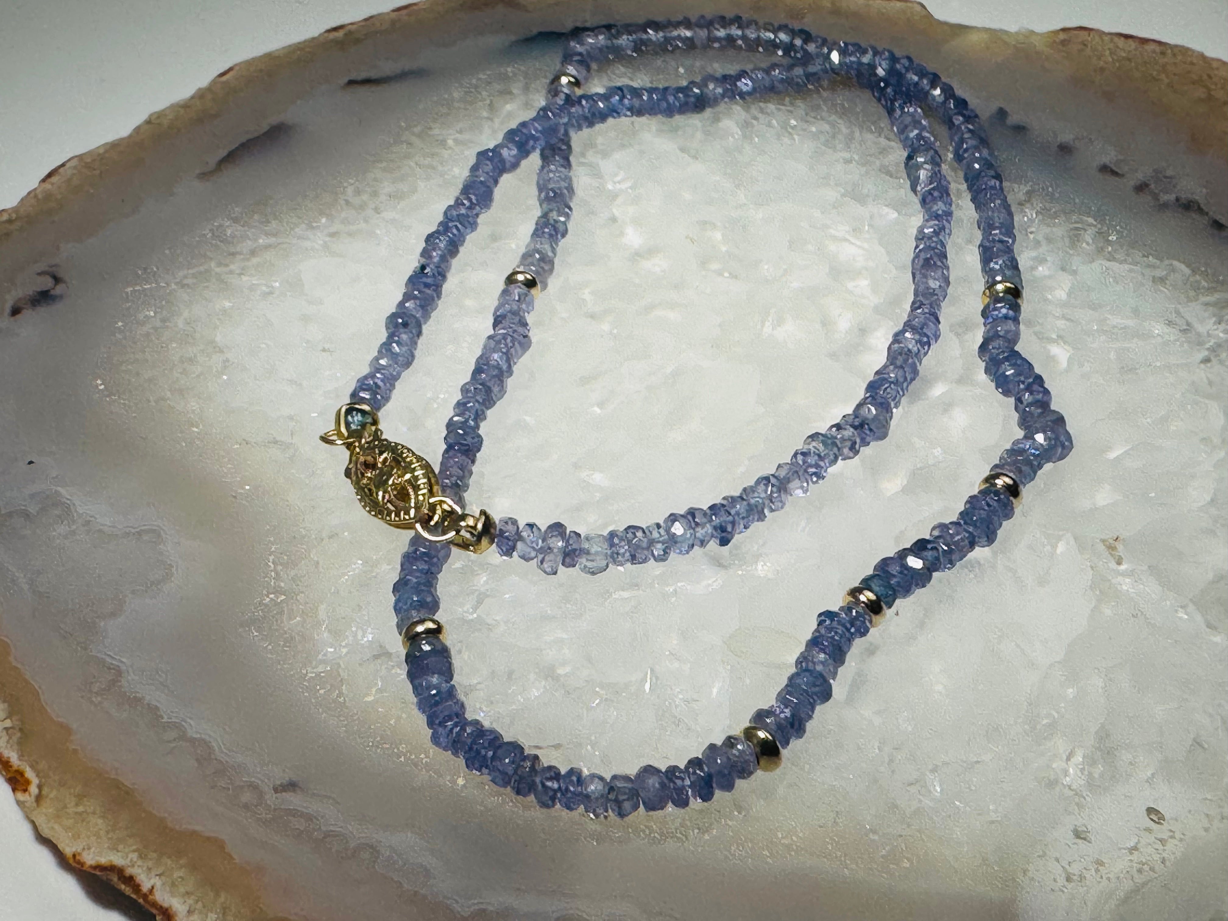 Tanzanite Bead 14k Necklace