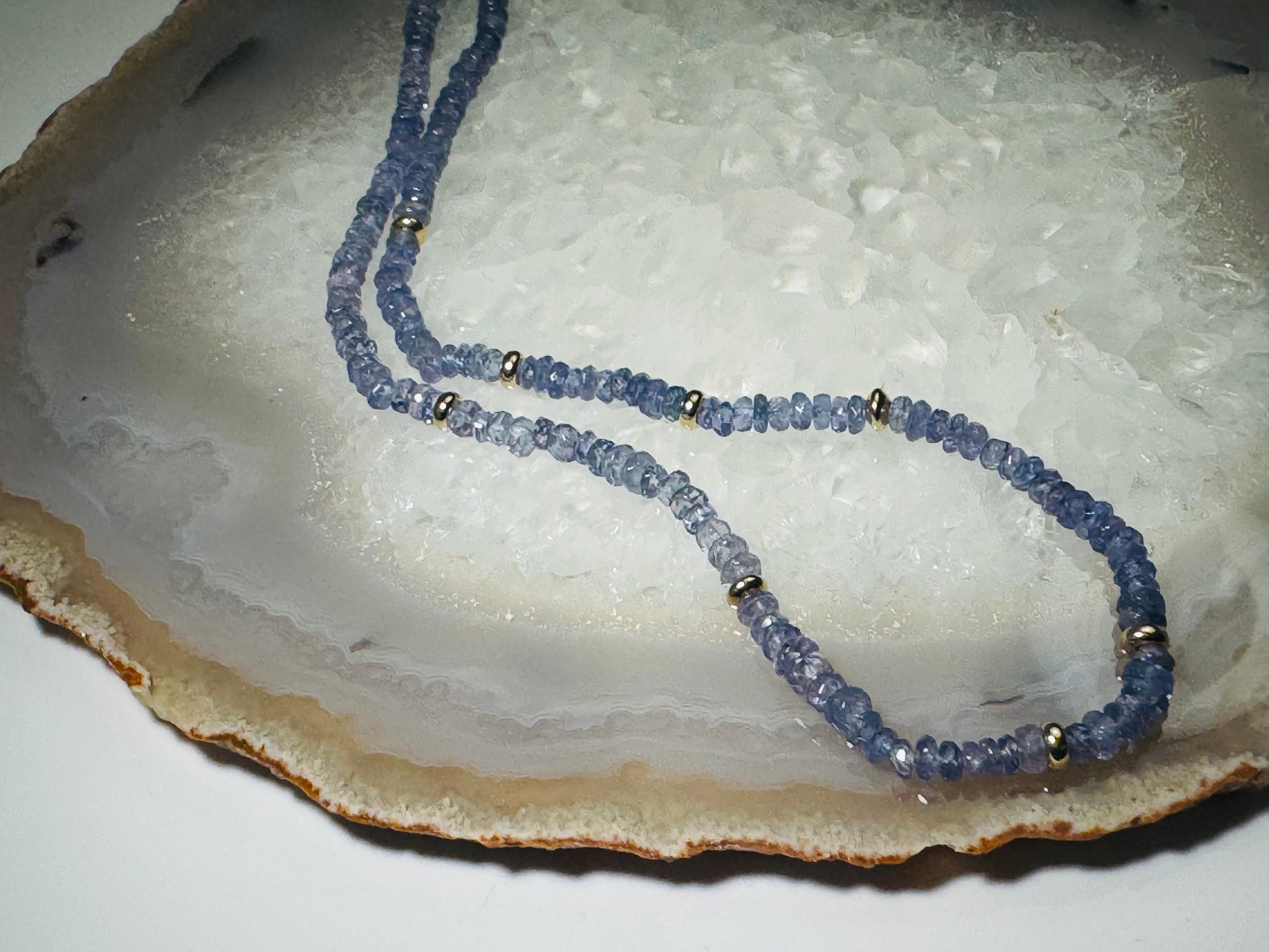 Tanzanite Bead 14k Necklace