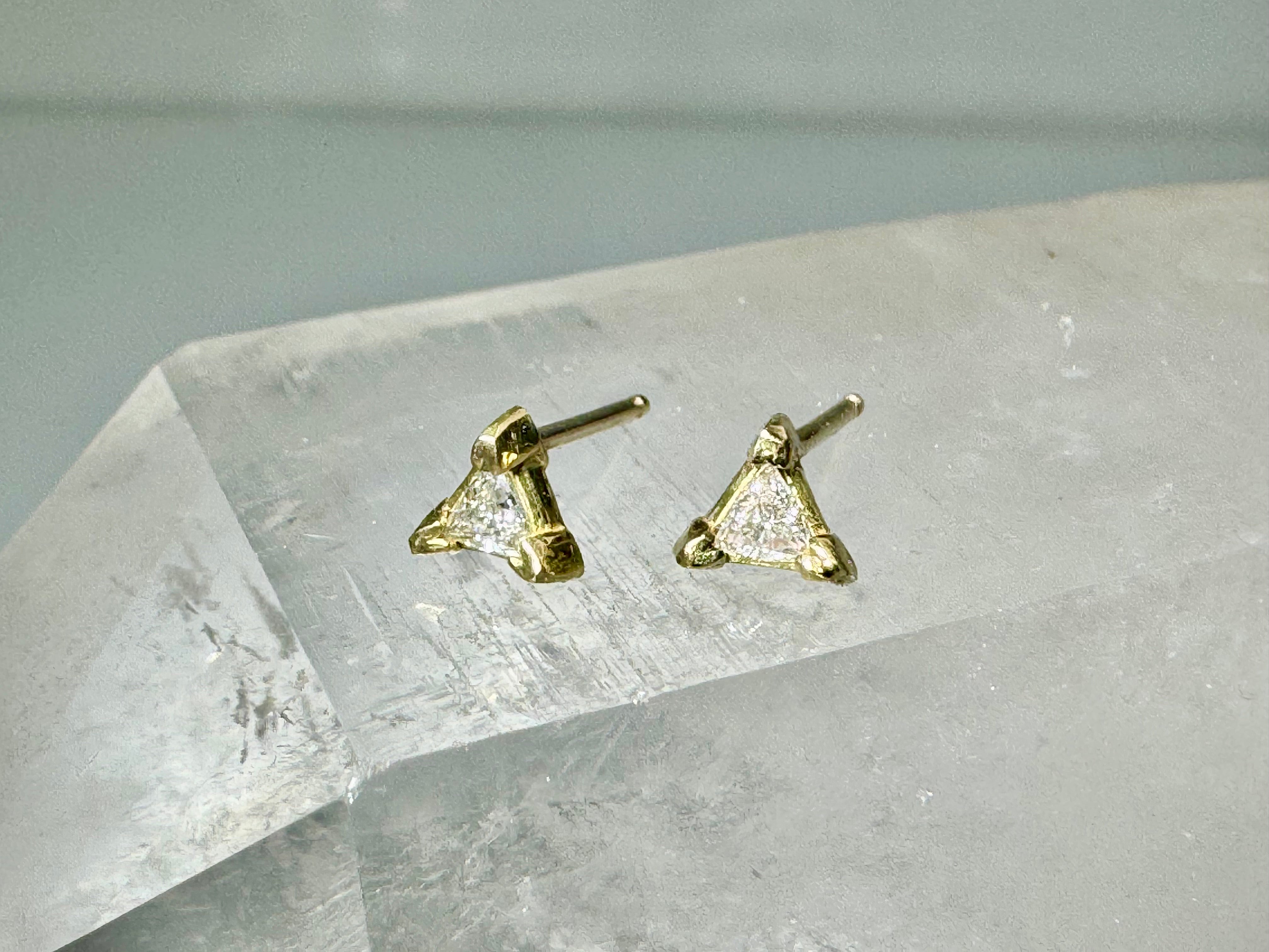 Diamond Trillion Studs