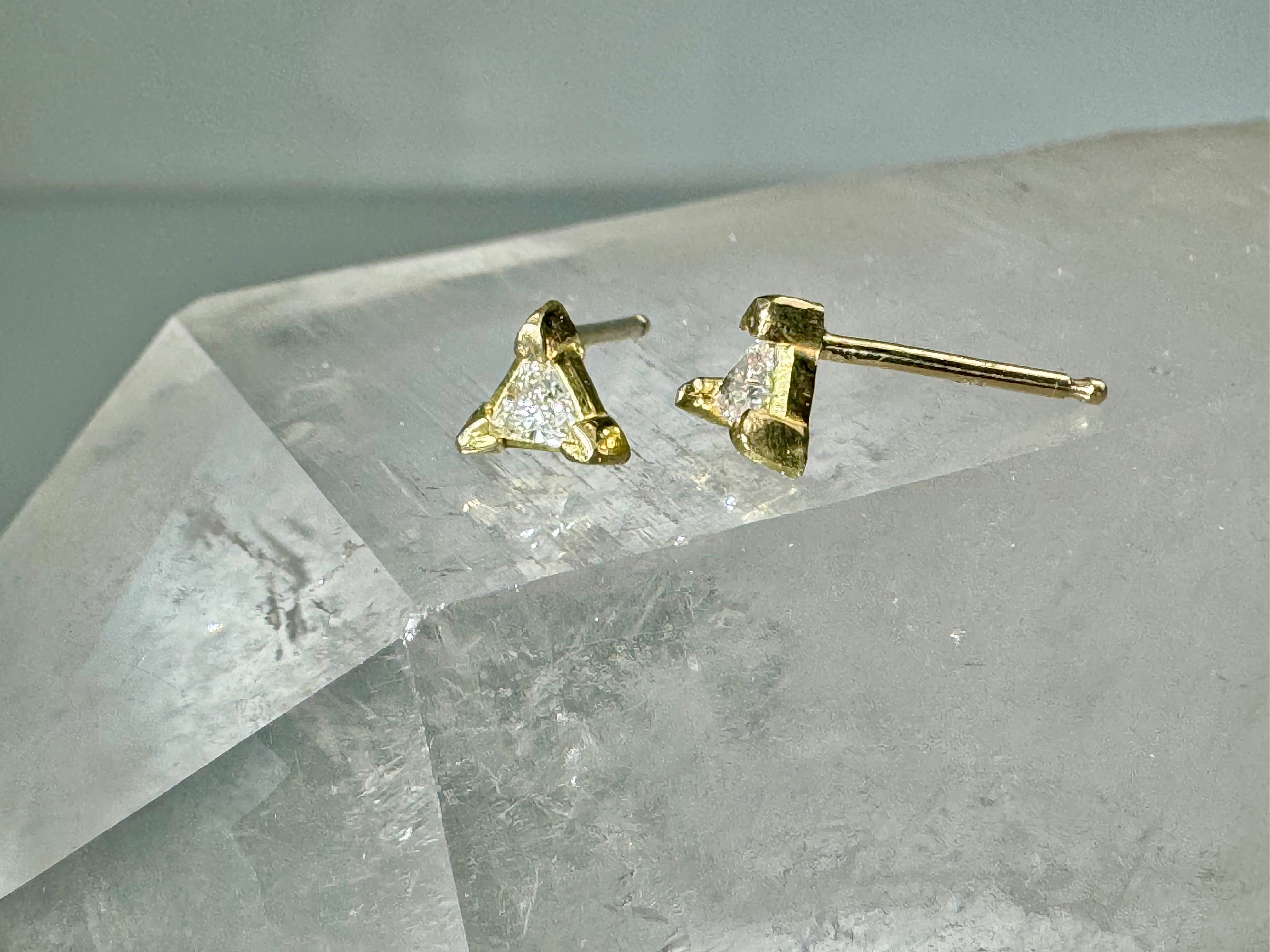 Diamond Trillion Studs