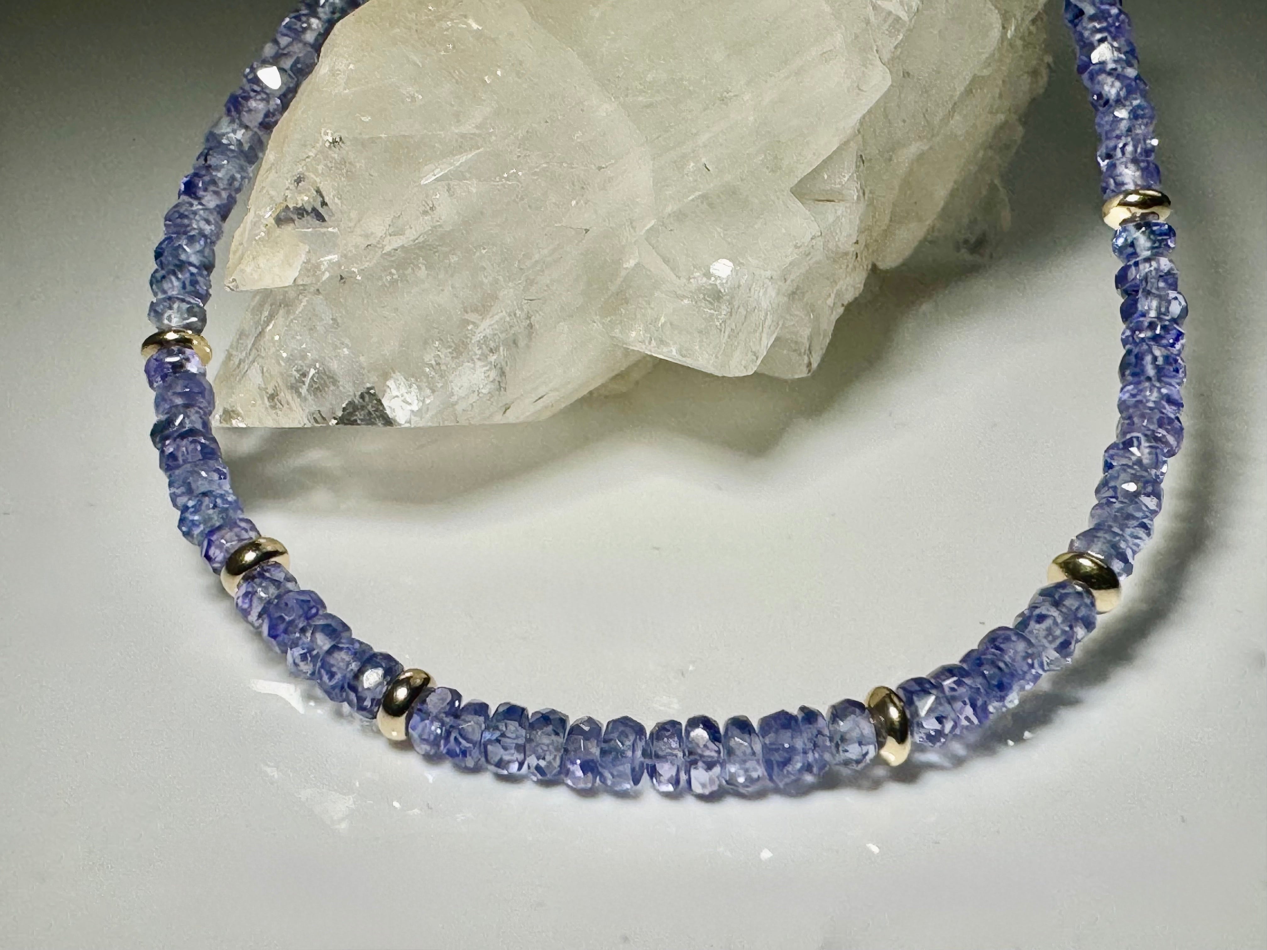 Tanzanite Bead 14k Bracelet