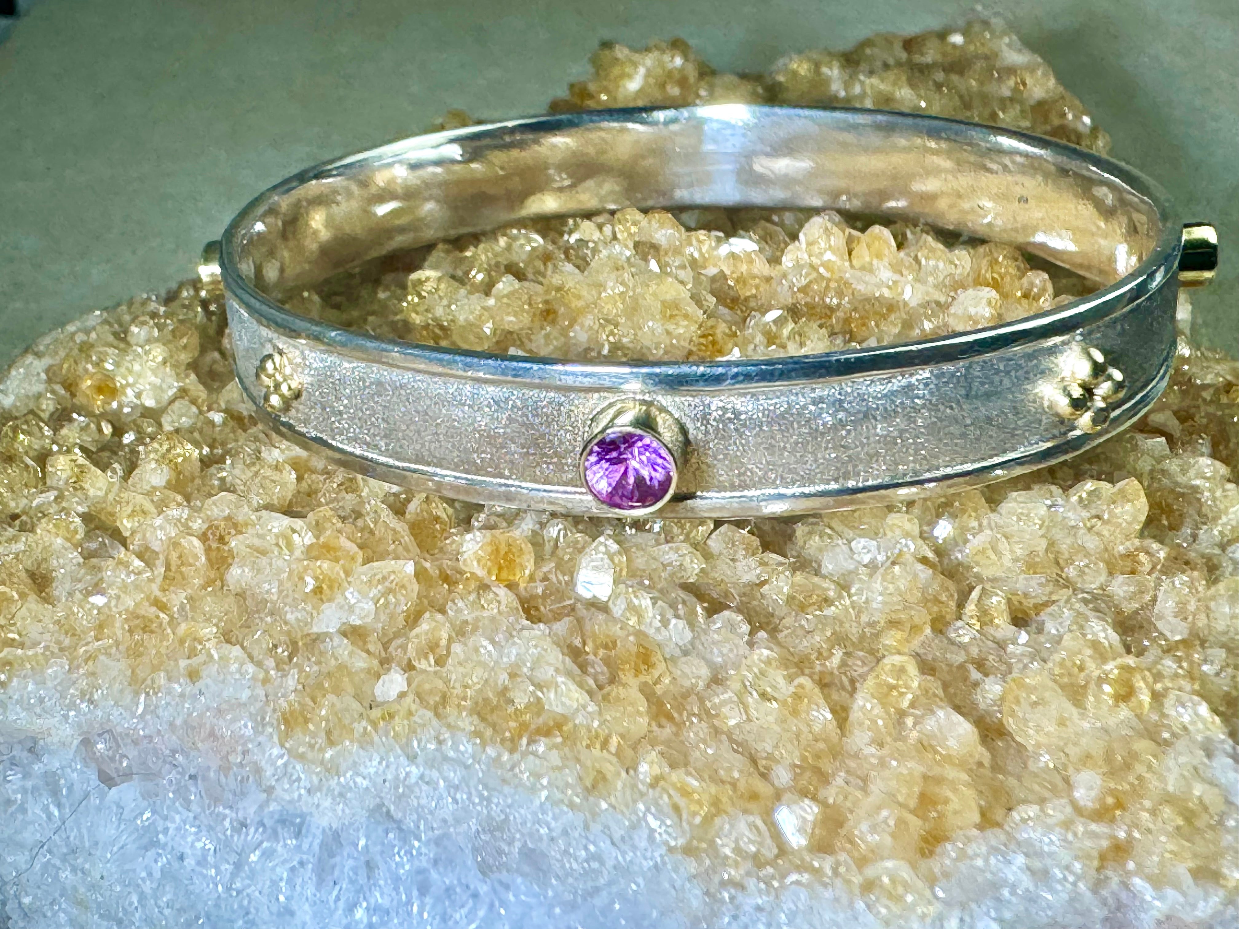 Pink & Purple Sapphire Bangle