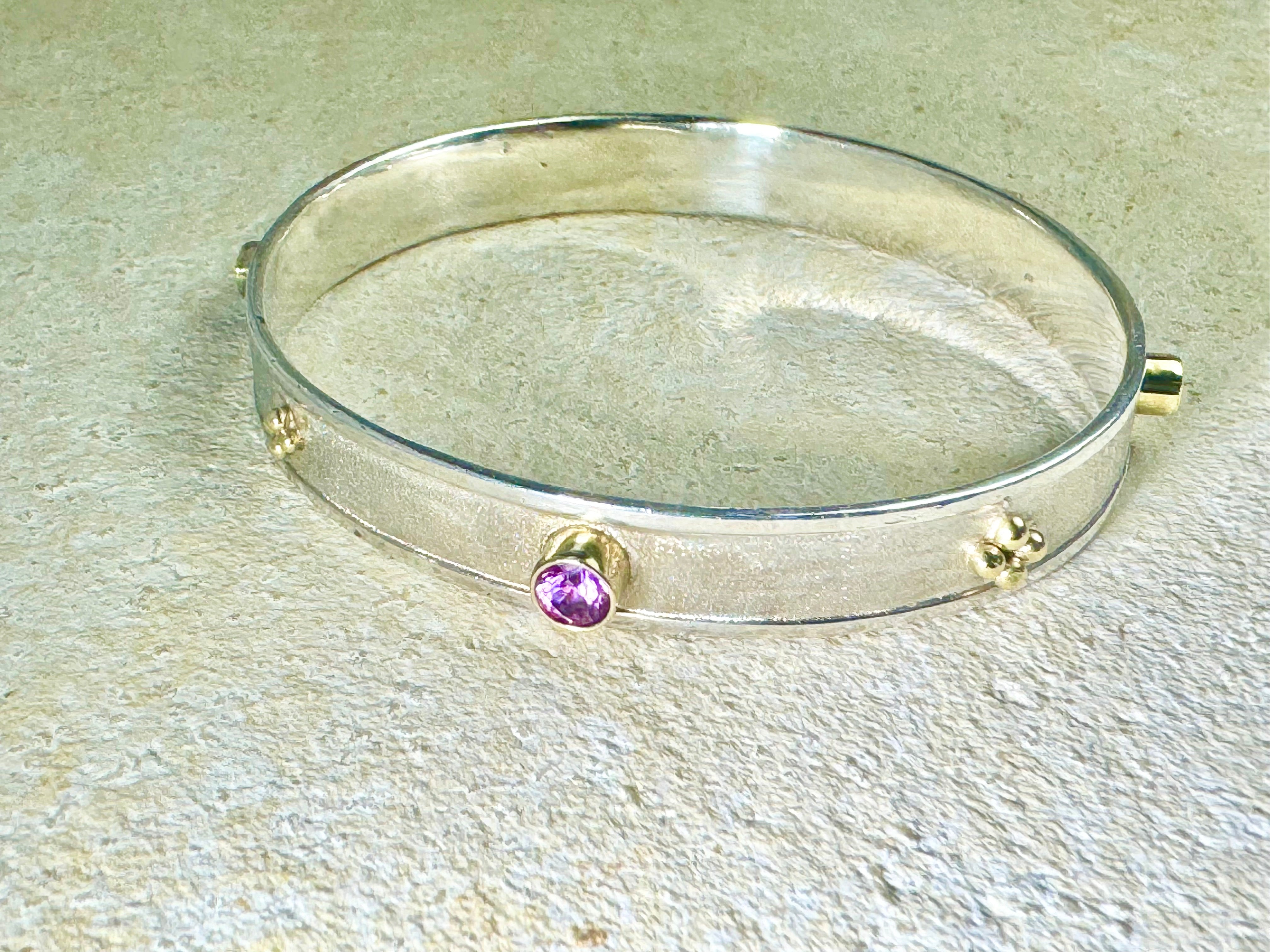 Pink & Purple Sapphire Bangle