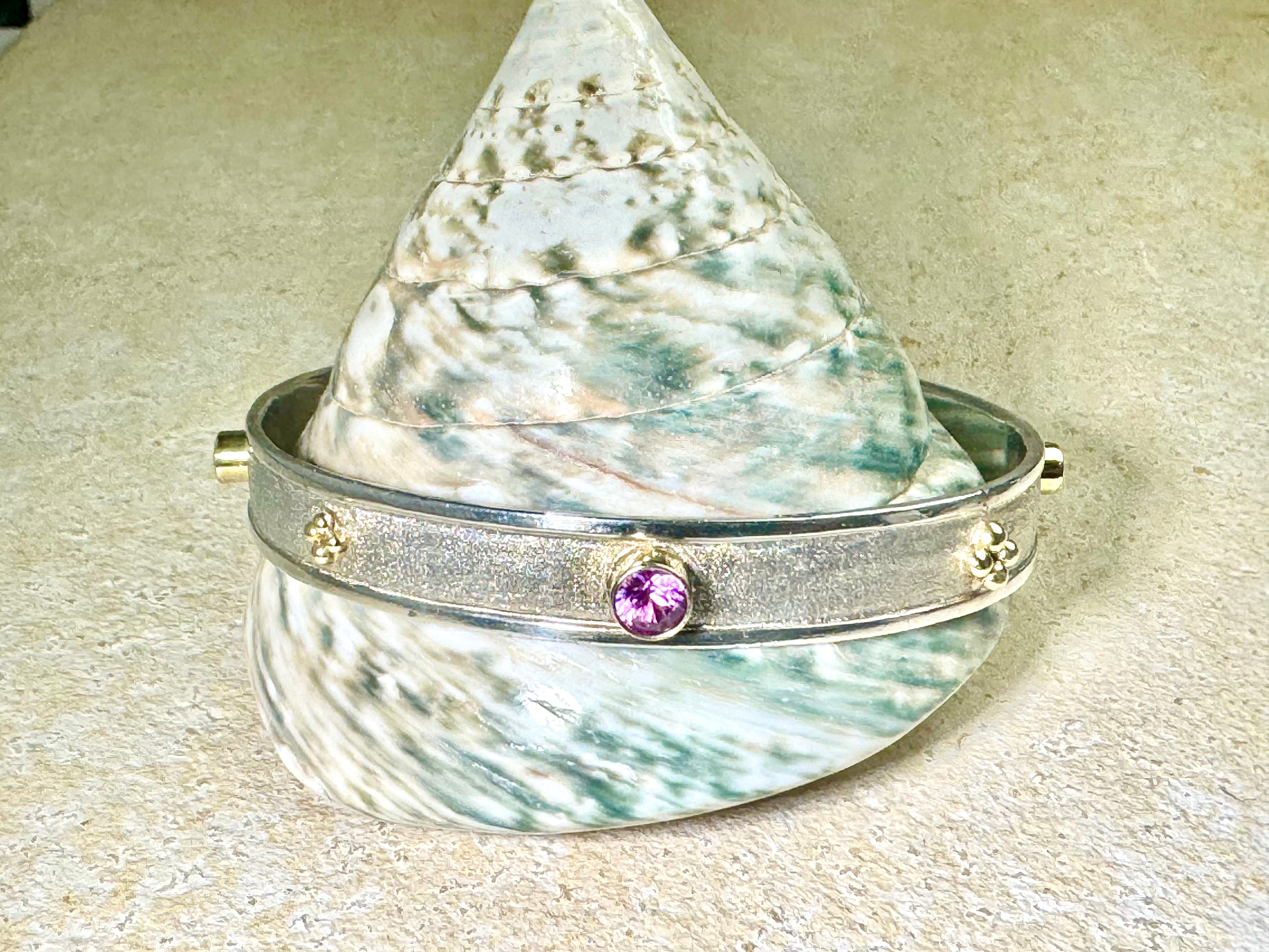 Pink & Purple Sapphire Bangle