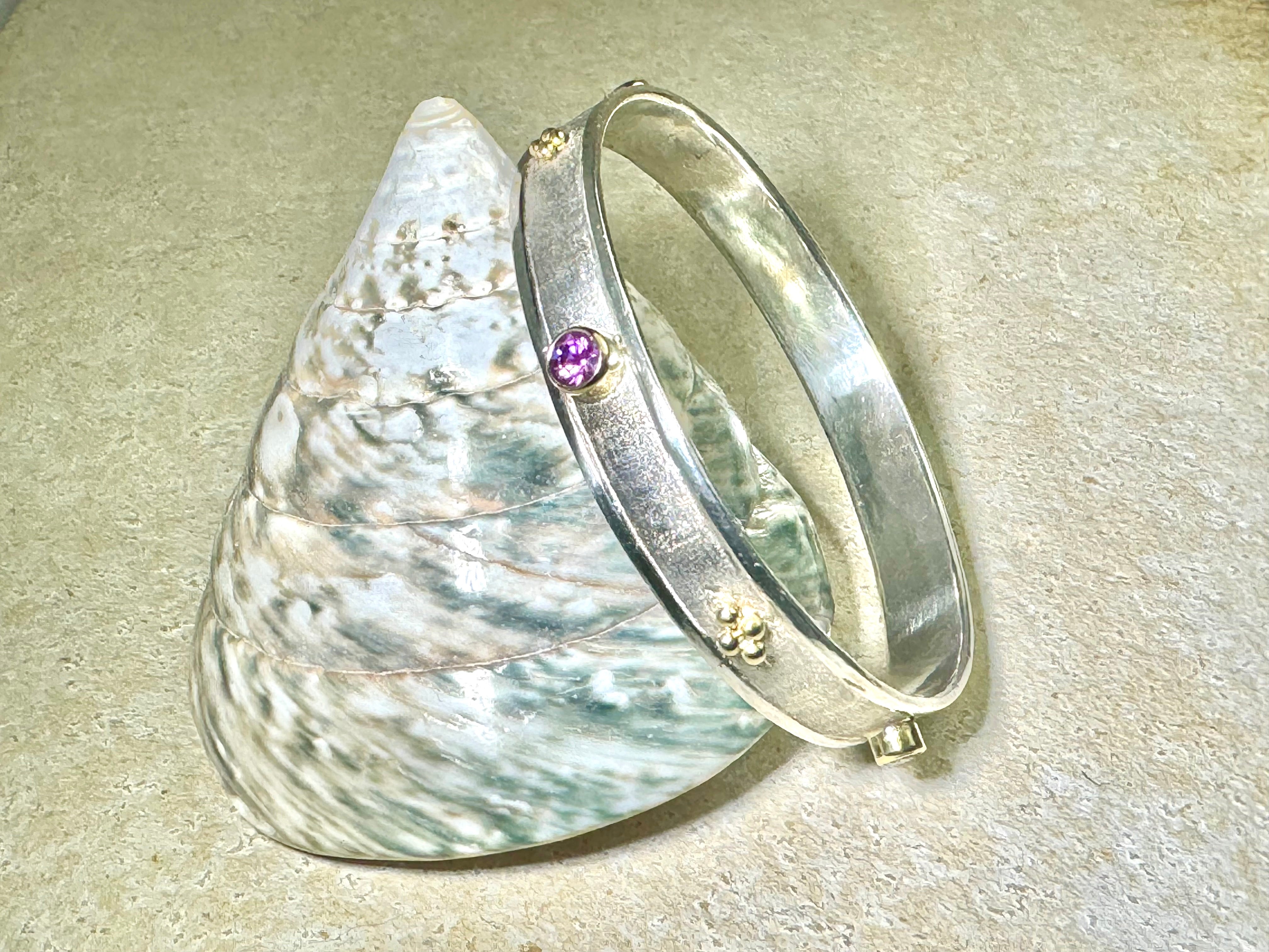 Pink & Purple Sapphire Bangle