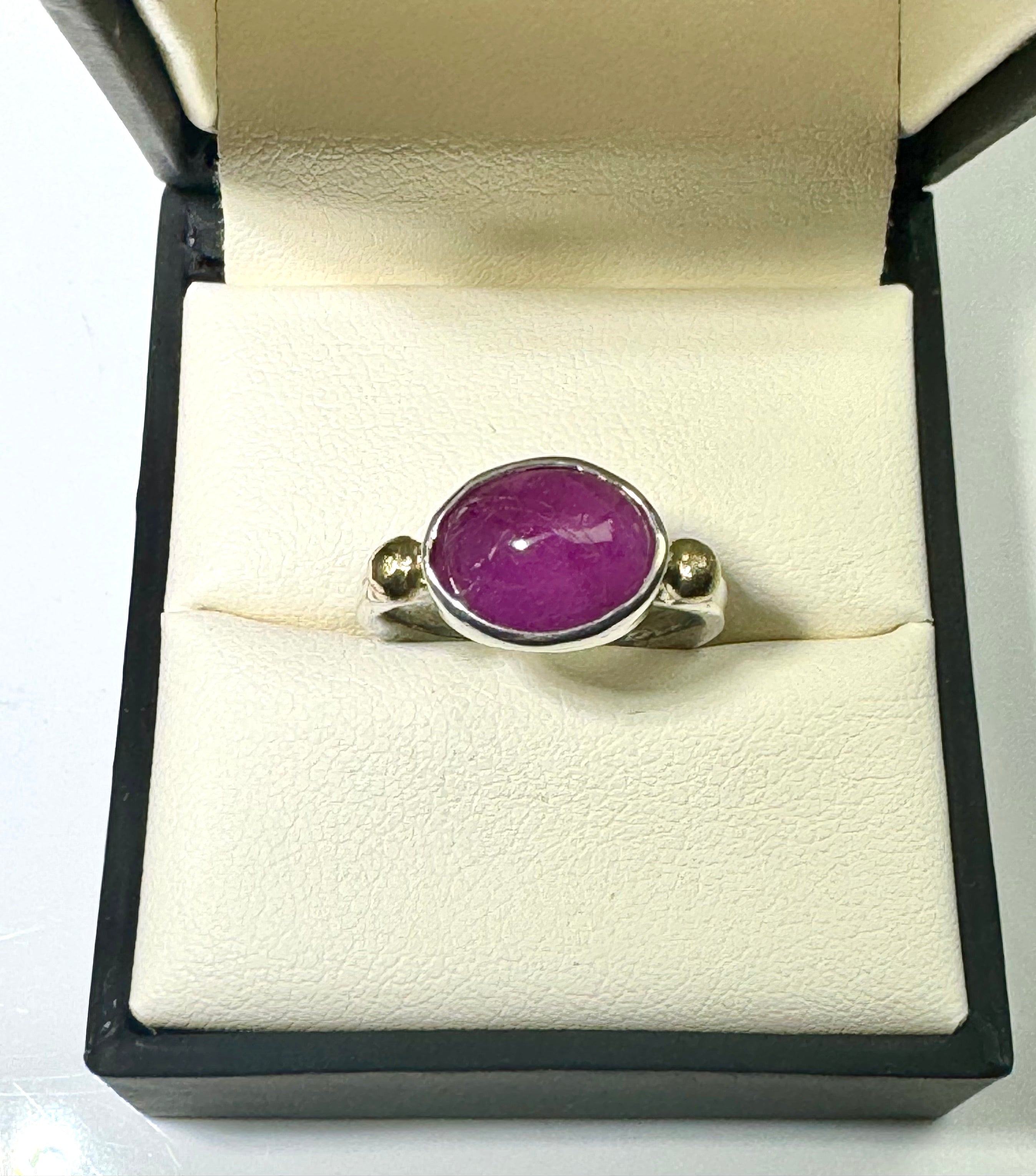 Pink Sapphire 18k & Sterling Ring