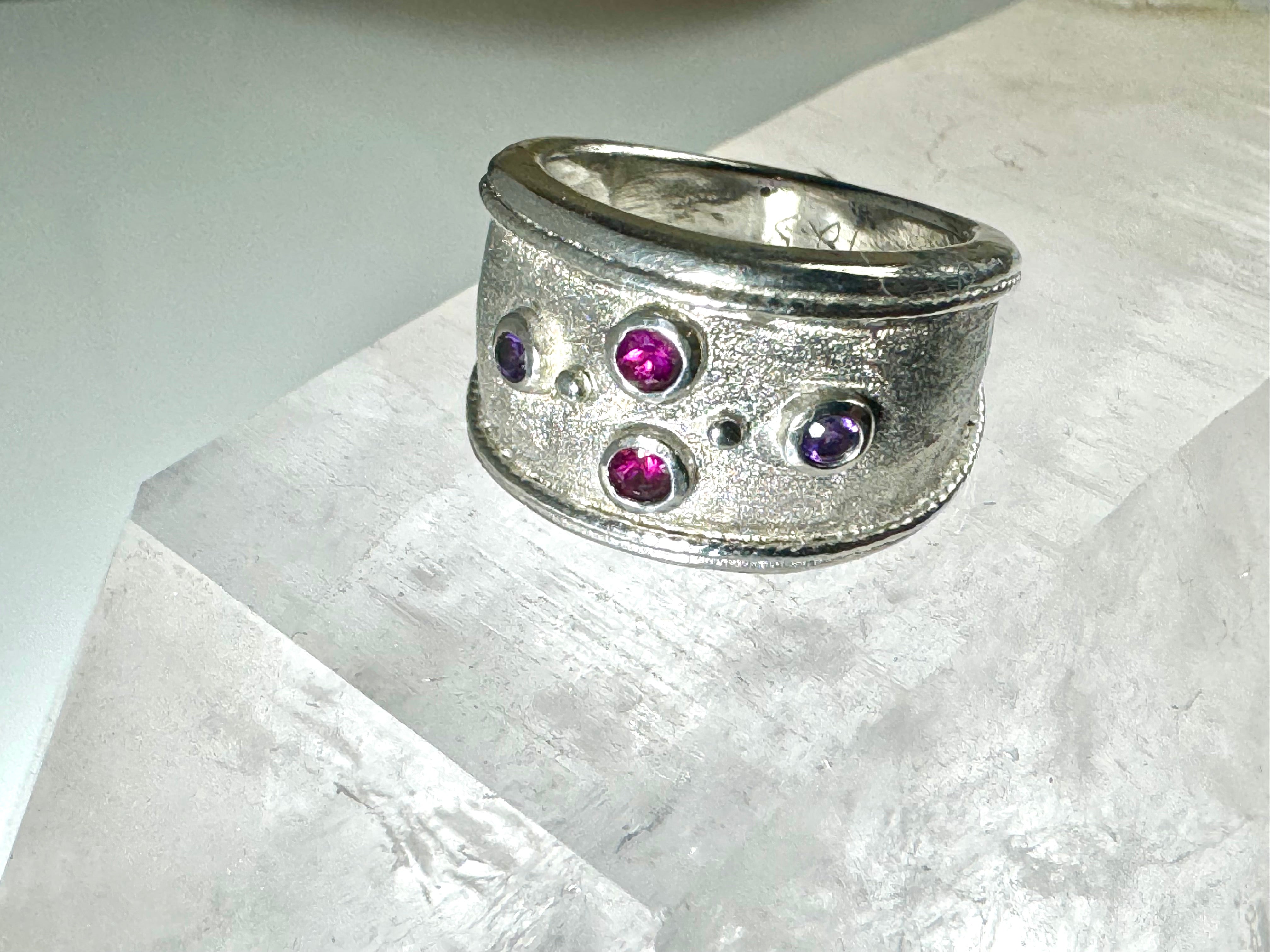 Pink & Purple Sapphire Ring