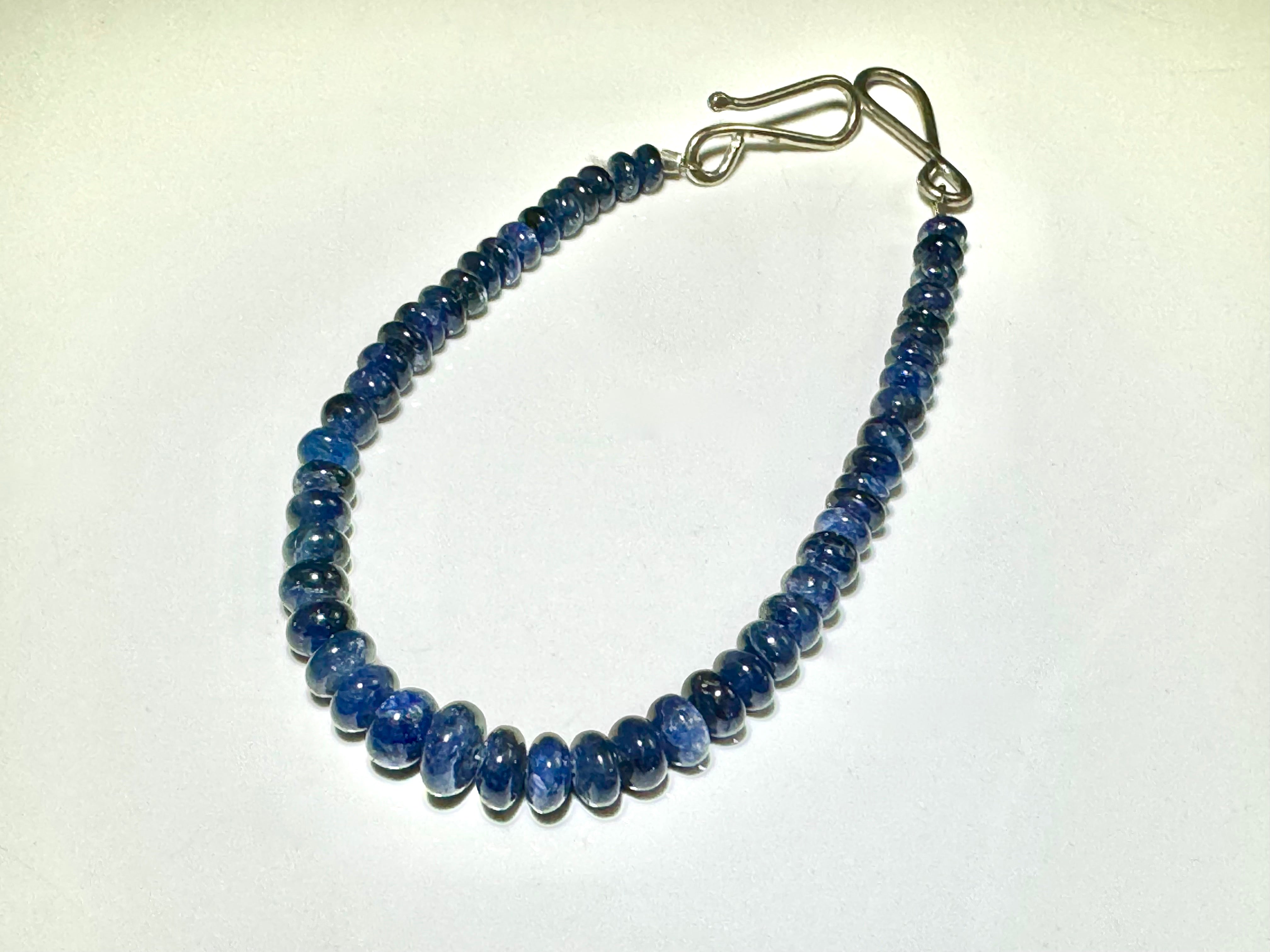 Blue Sapphire Bead Bracelet