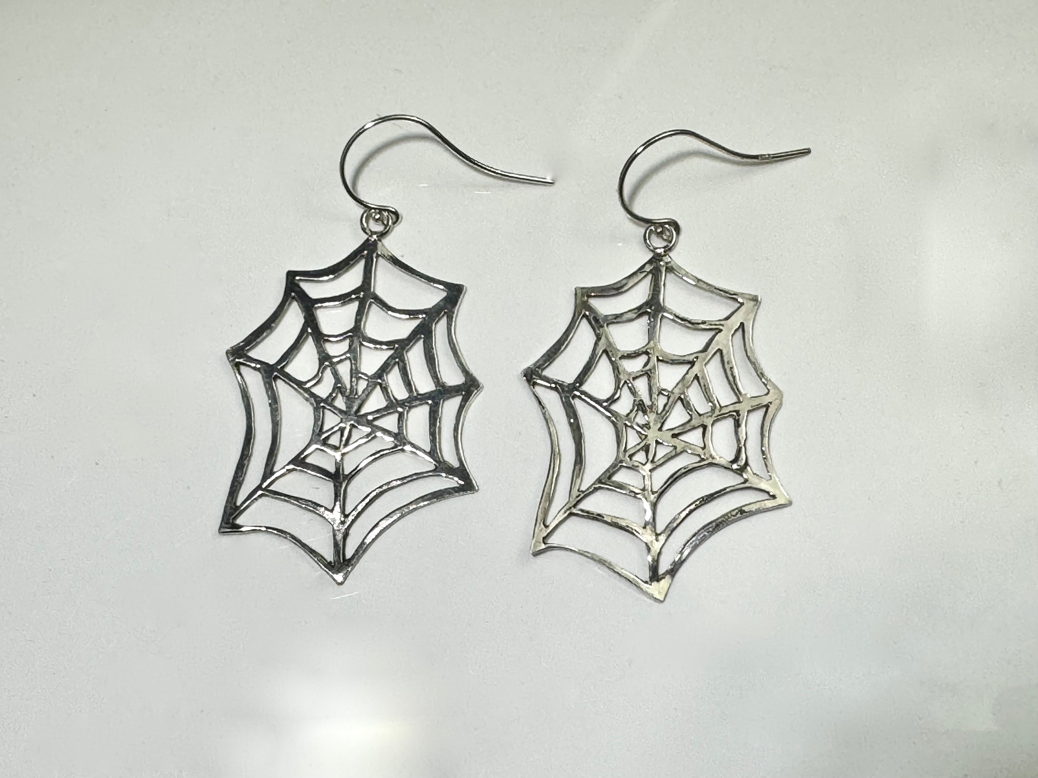 Spider Web Sterling Earrings