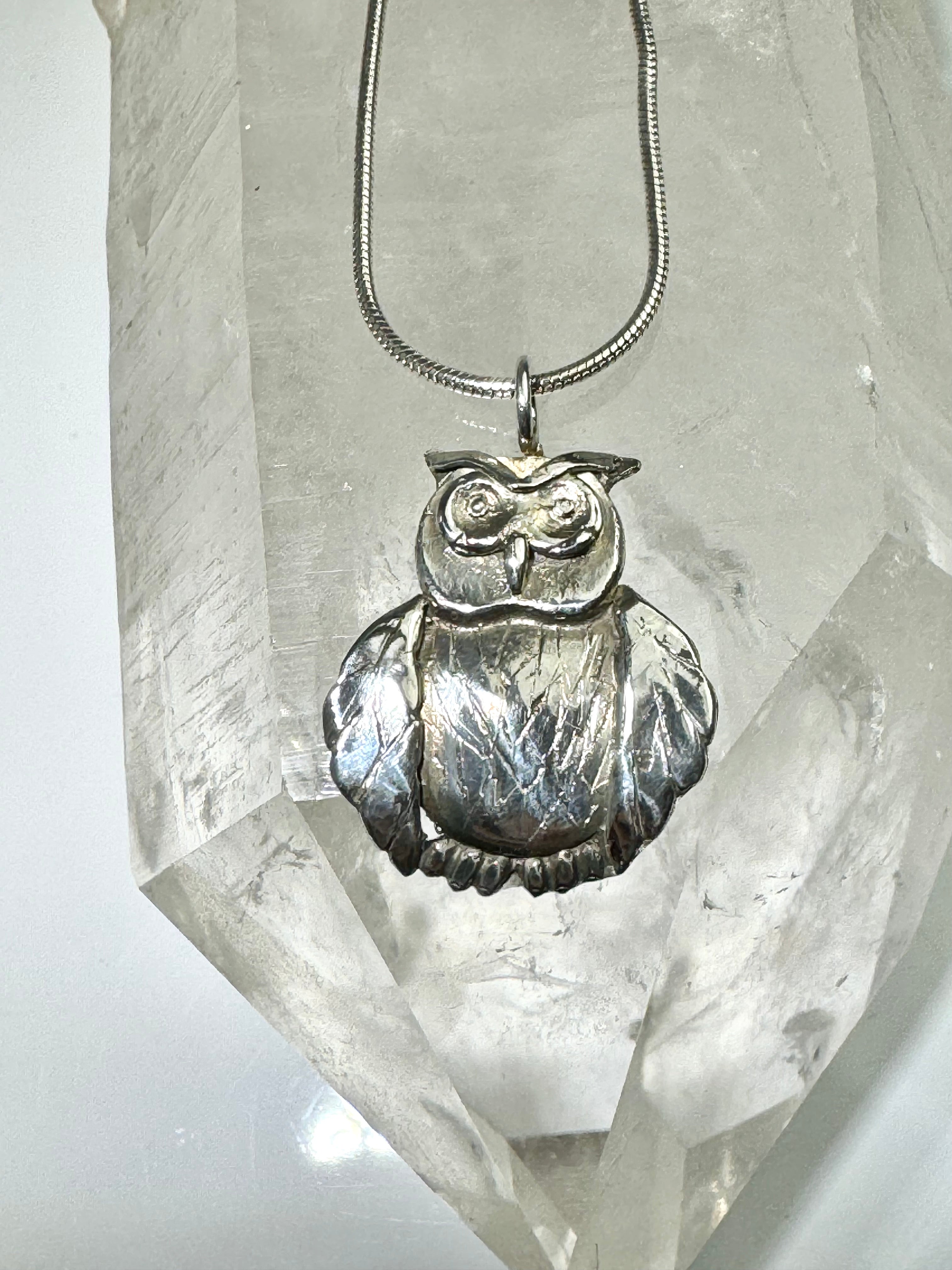 Owl Sterling Pendant