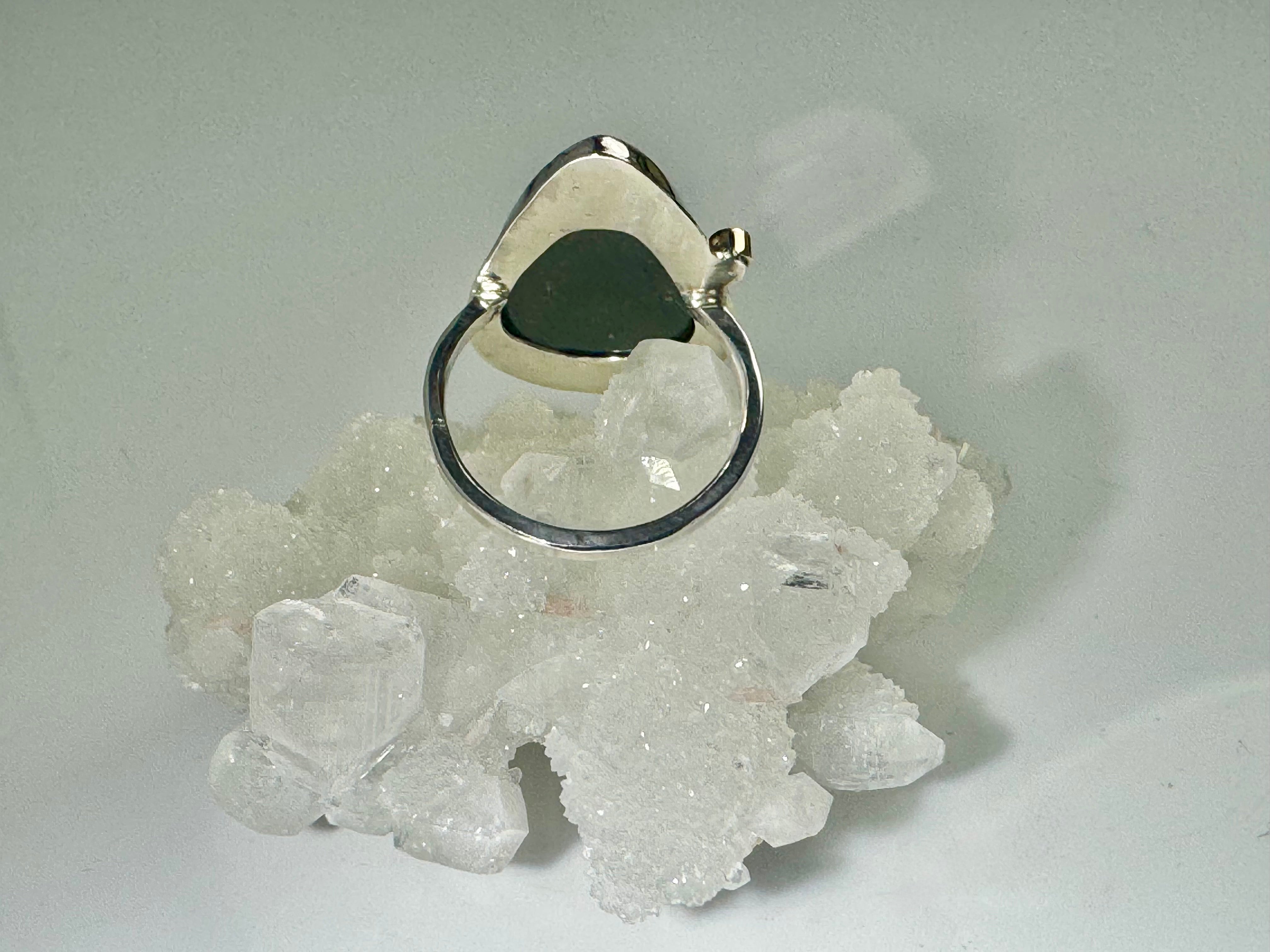 Bloodstone & Ruby Sterling Ring