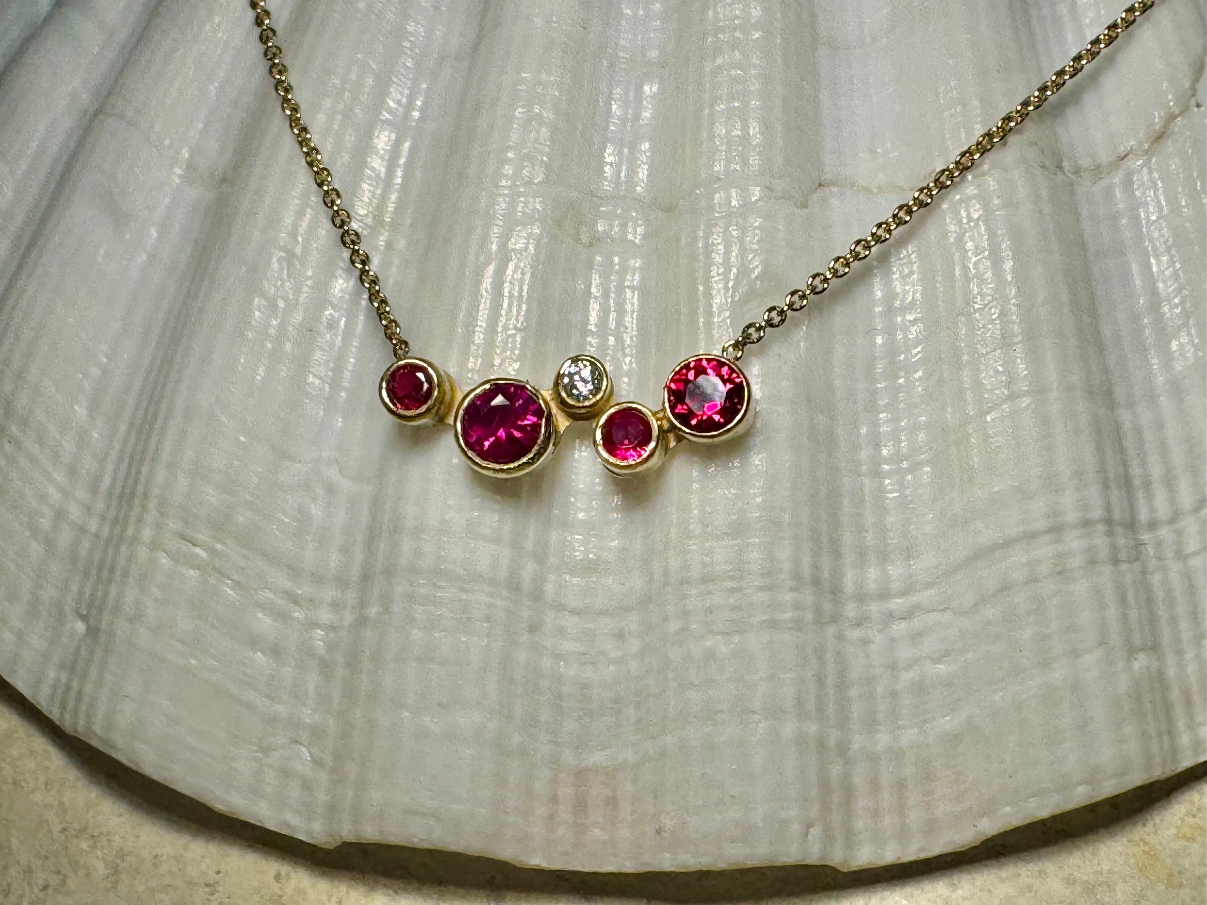 AA Ruby & Diamond 18k/14k Necklace