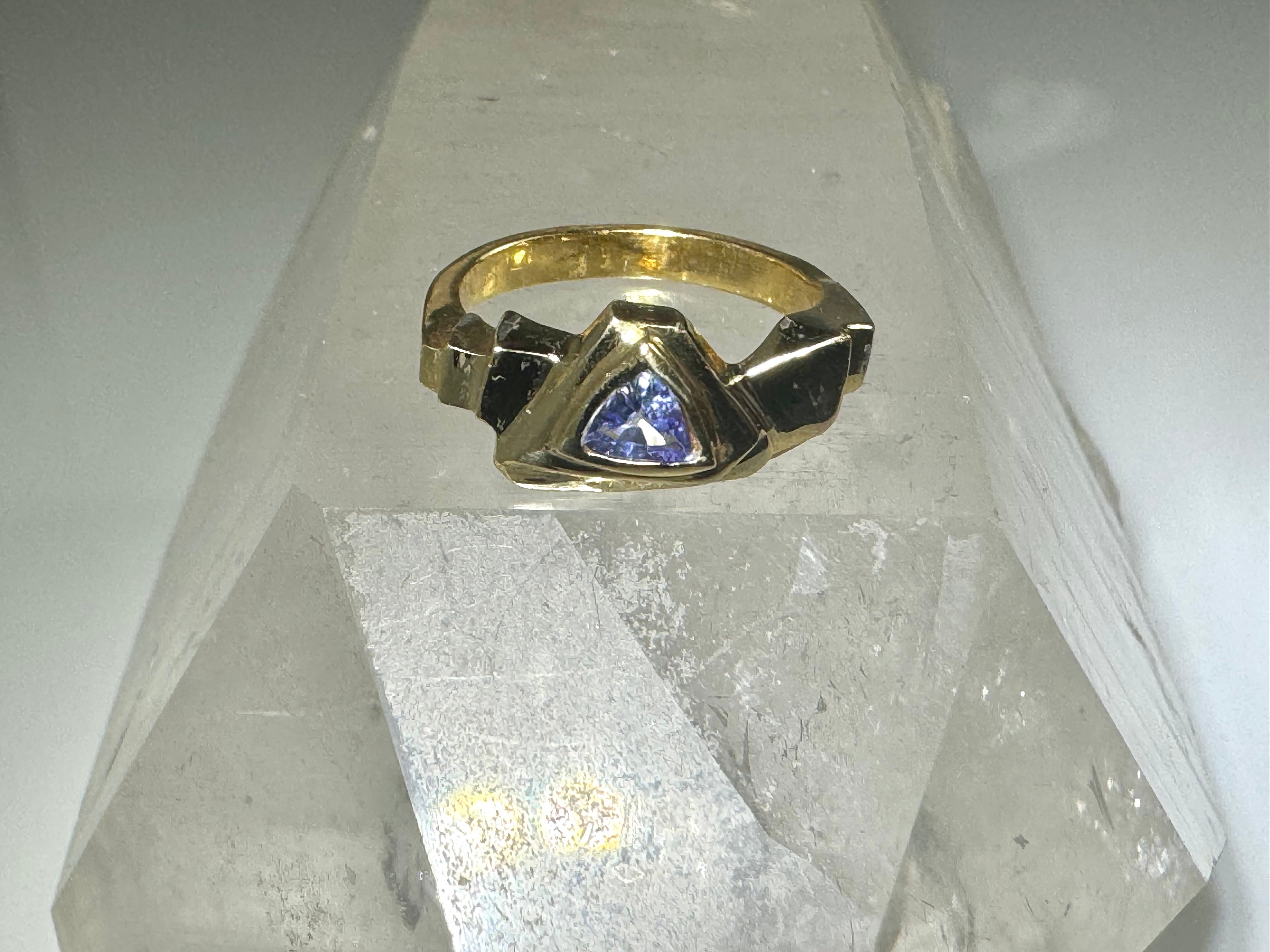 Tanzanite Step 14k Gold Ring