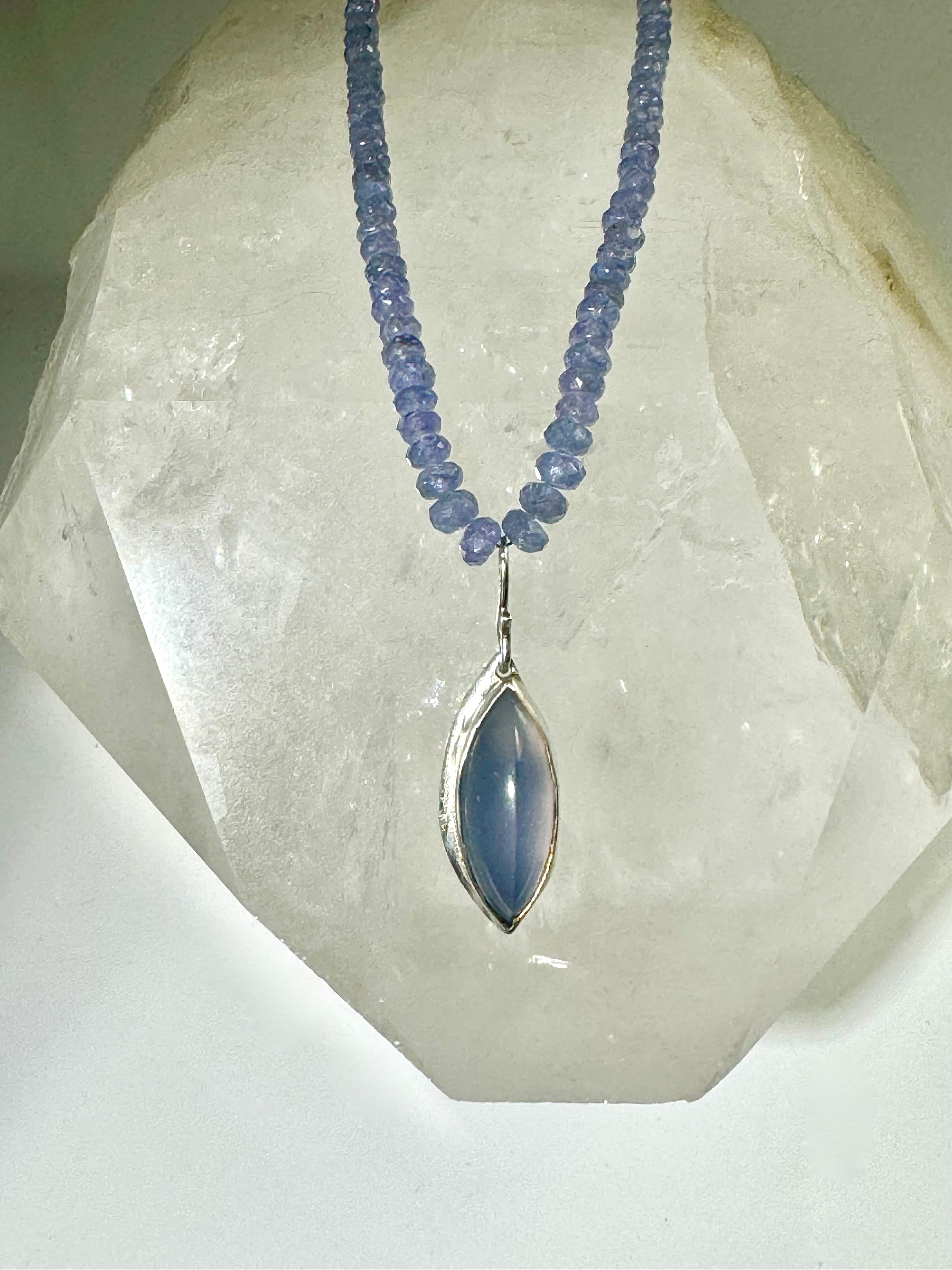 Tanzanite & Chalcedony Sterling Necklace