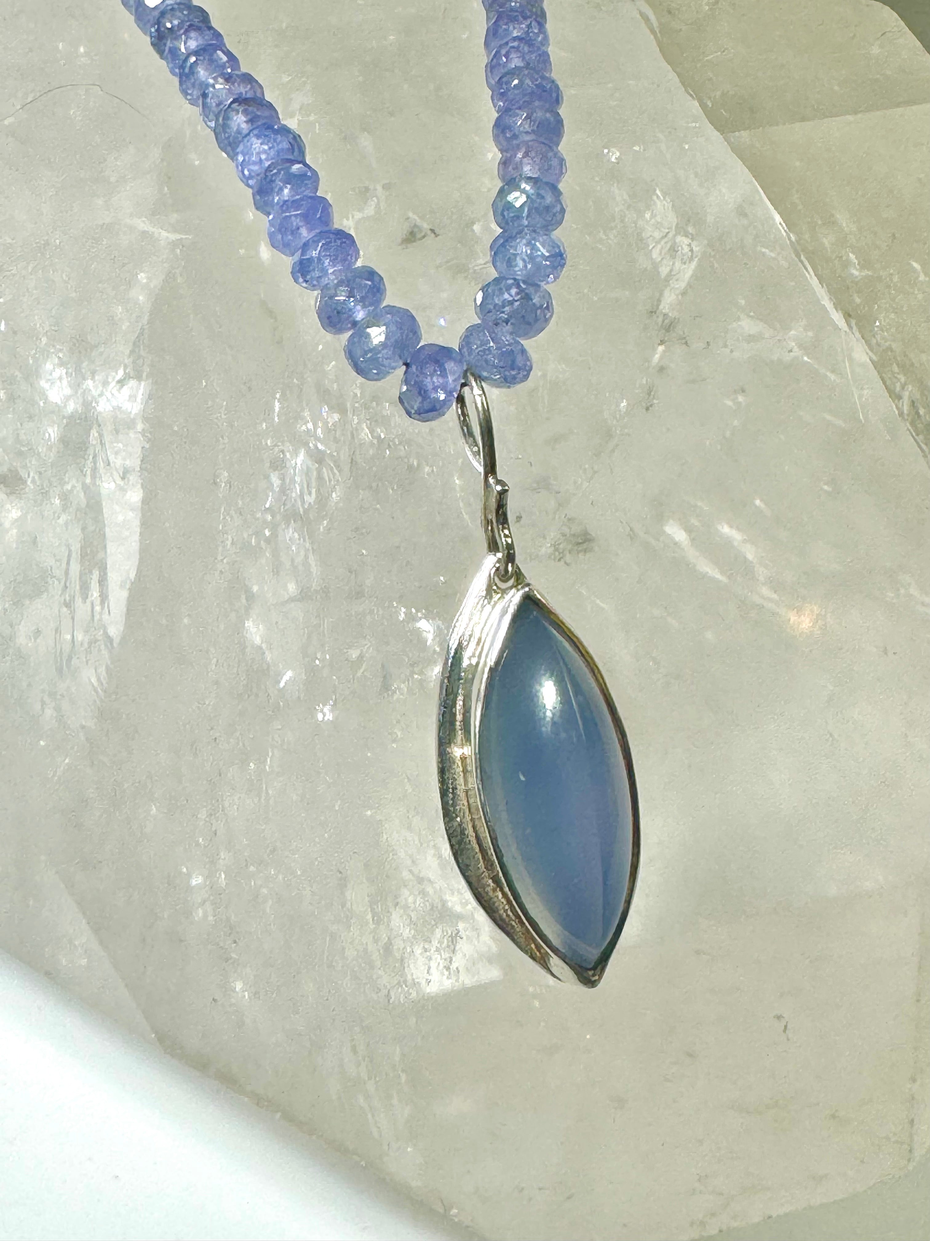 Tanzanite & Chalcedony Sterling Necklace