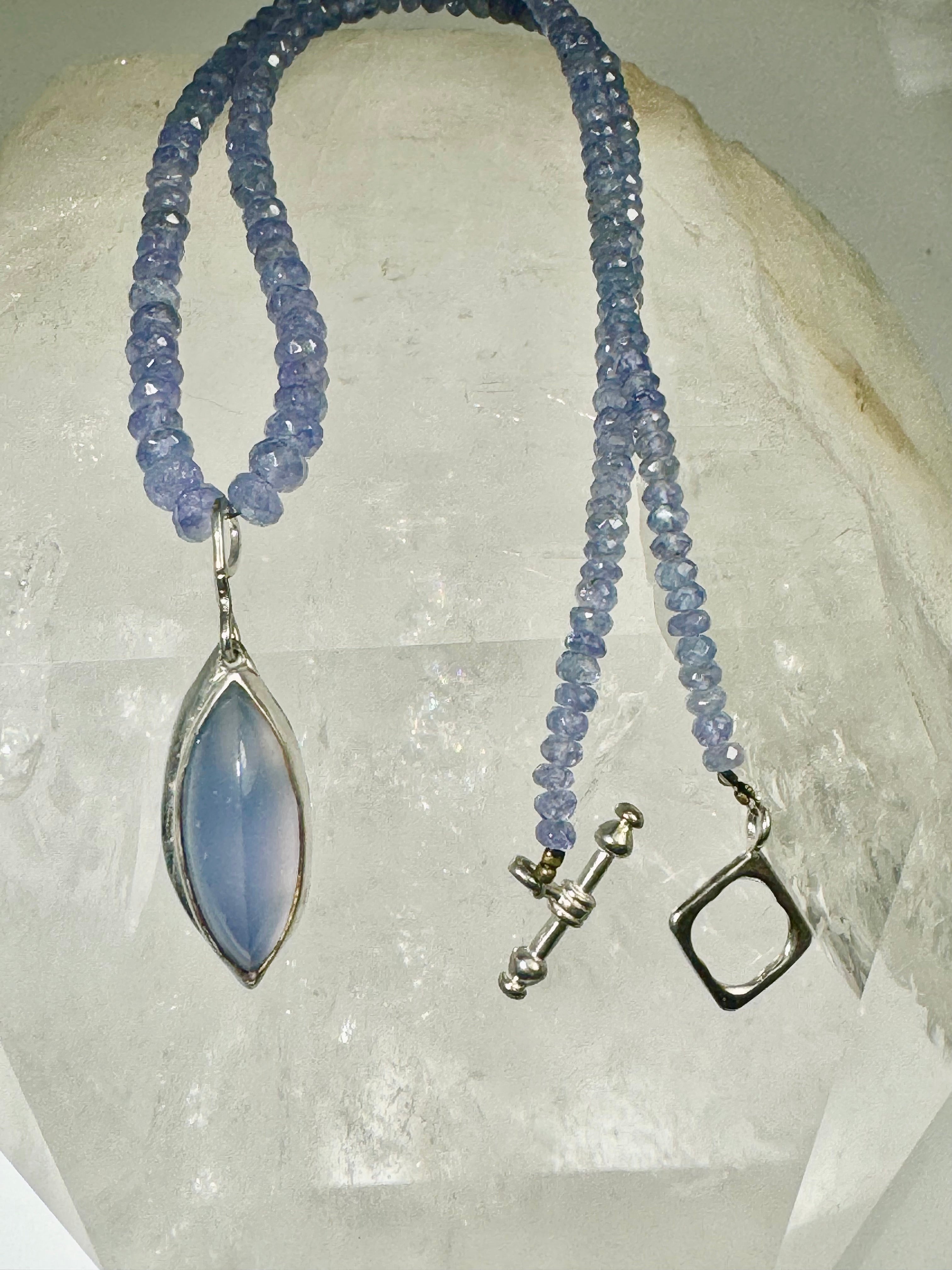 Tanzanite & Chalcedony Sterling Necklace