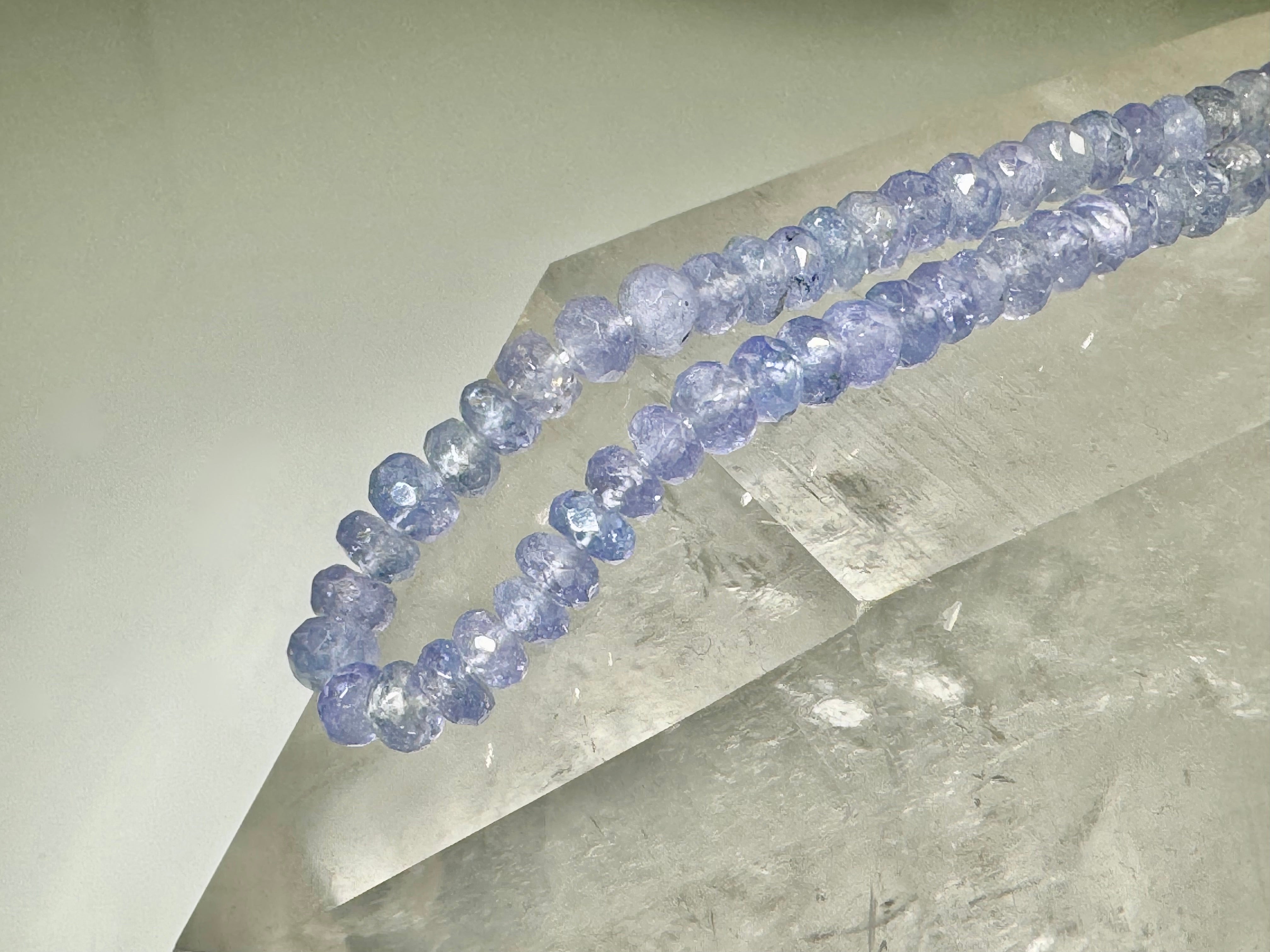 Tanzanite Faceted Bead 14k Necklace