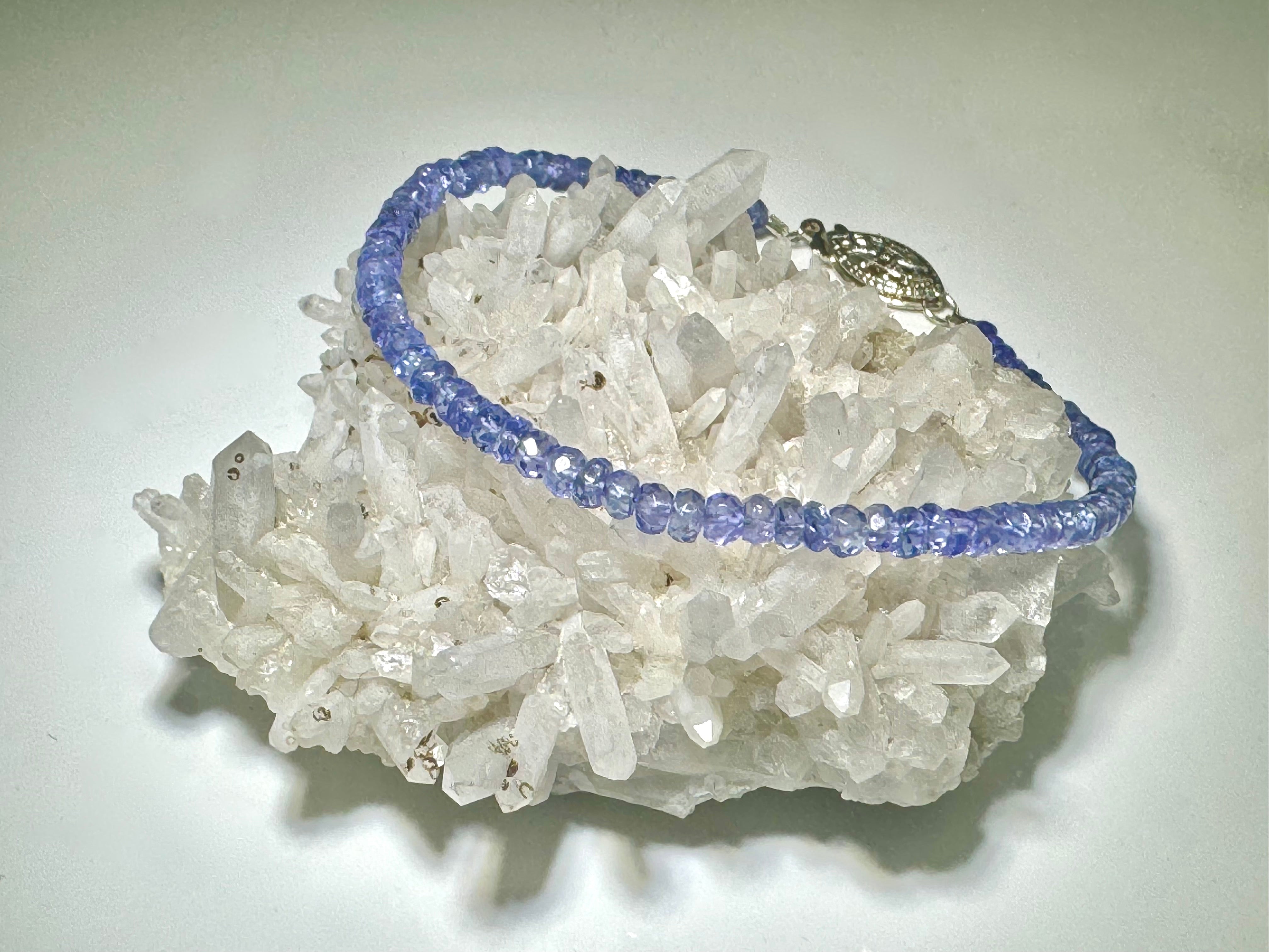 Tanzanite Bead Sterling Bracelet