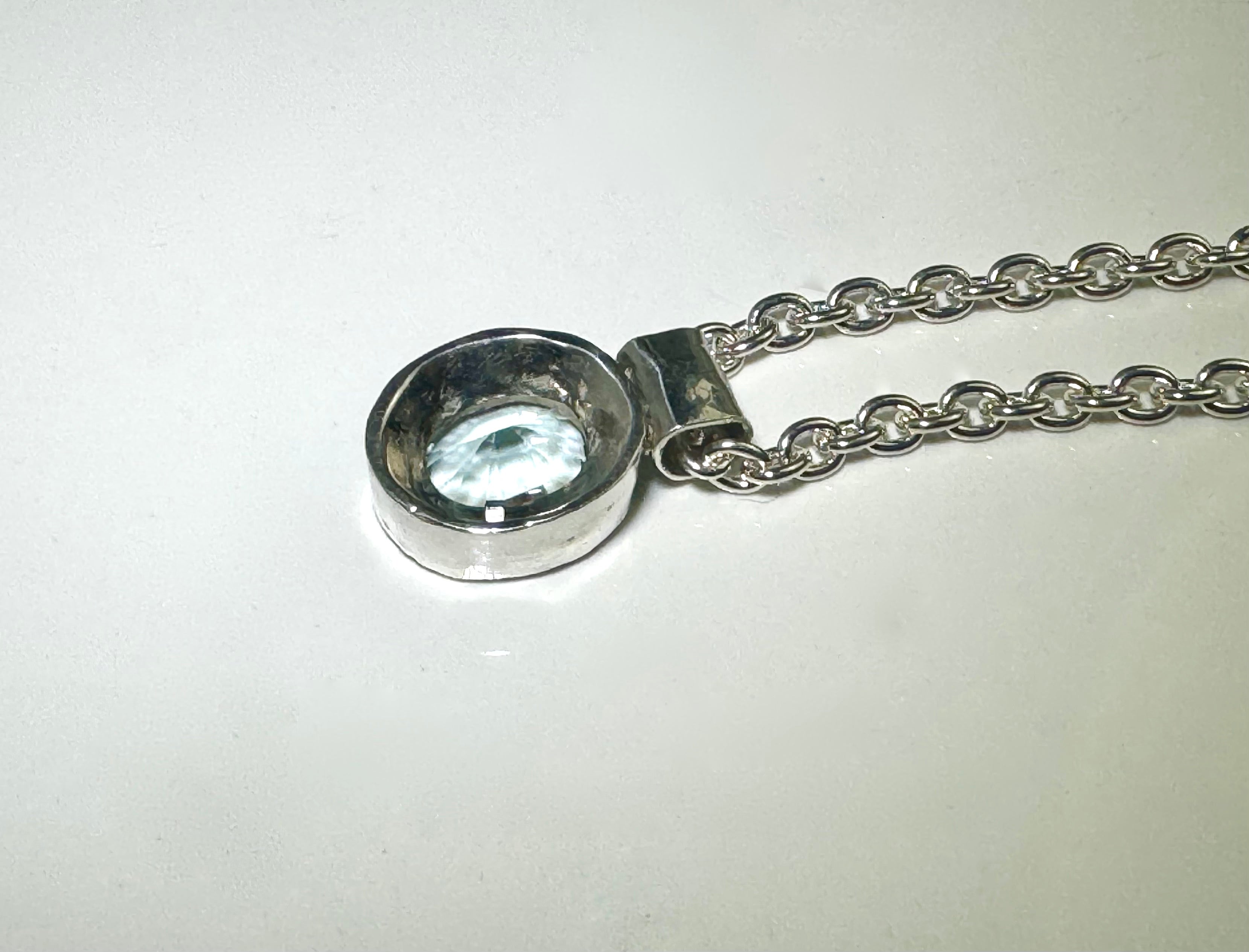 Blue Topaz Sterling Necklace