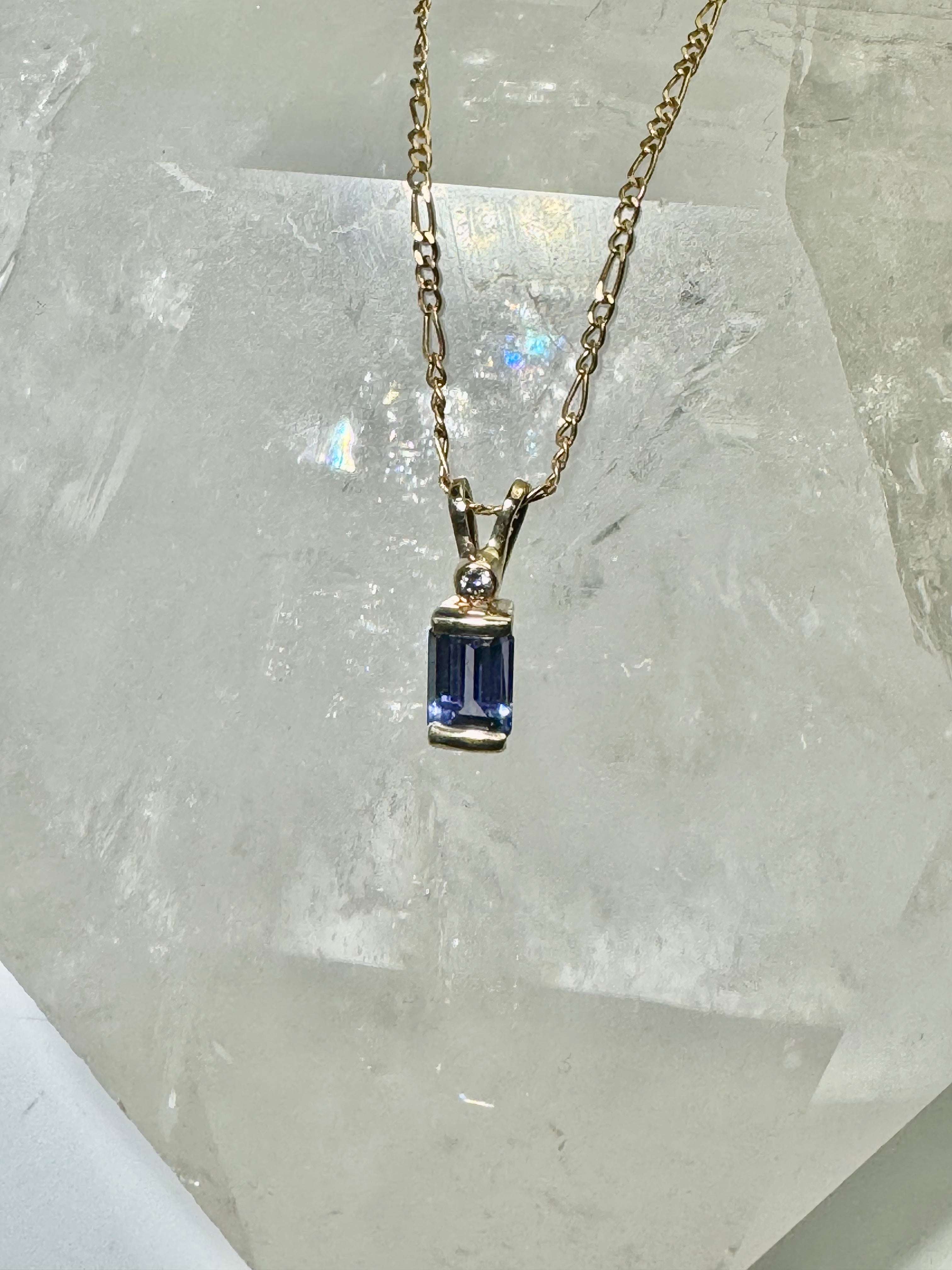 Tanzanite Diamond 14k Pendant