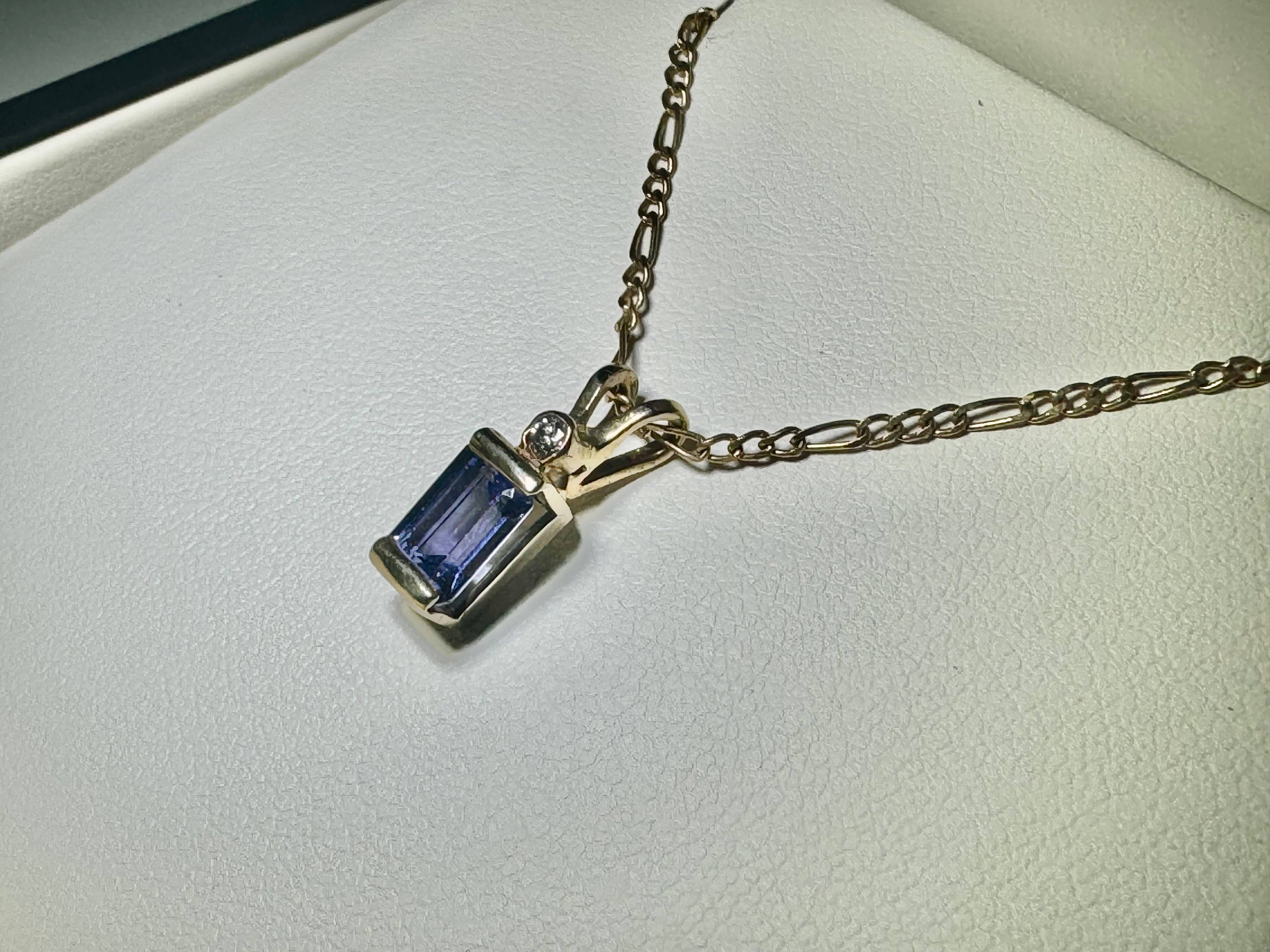 Tanzanite Diamond 14k Pendant