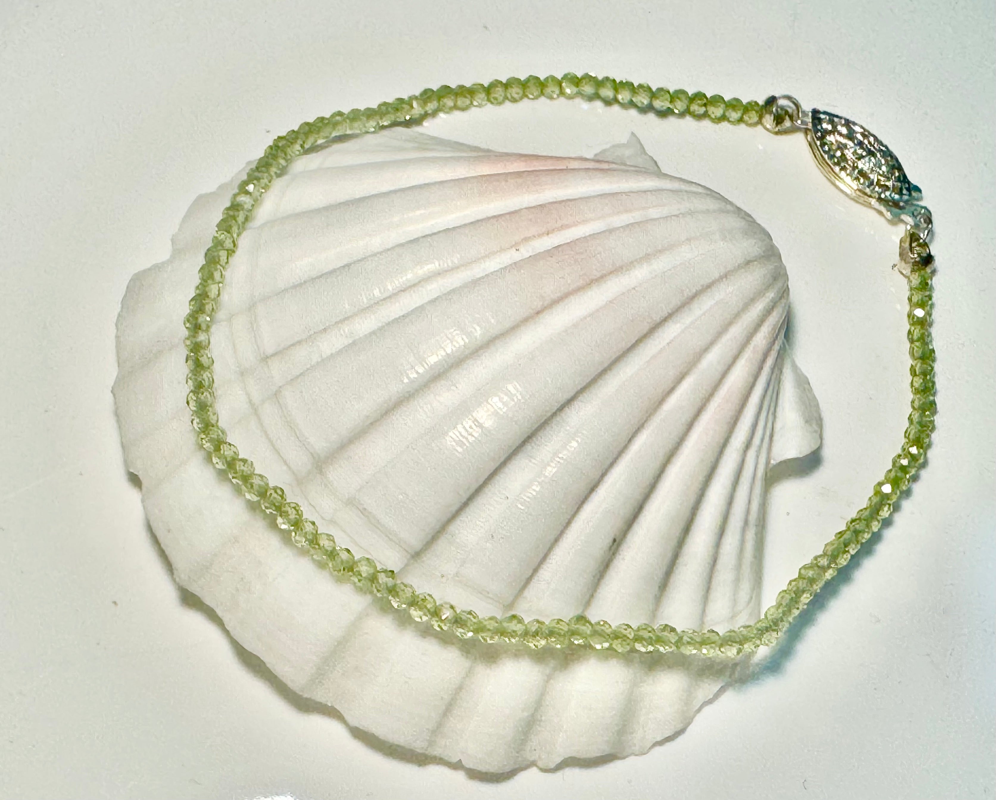 Peridot Faceted Sterling Bracelet